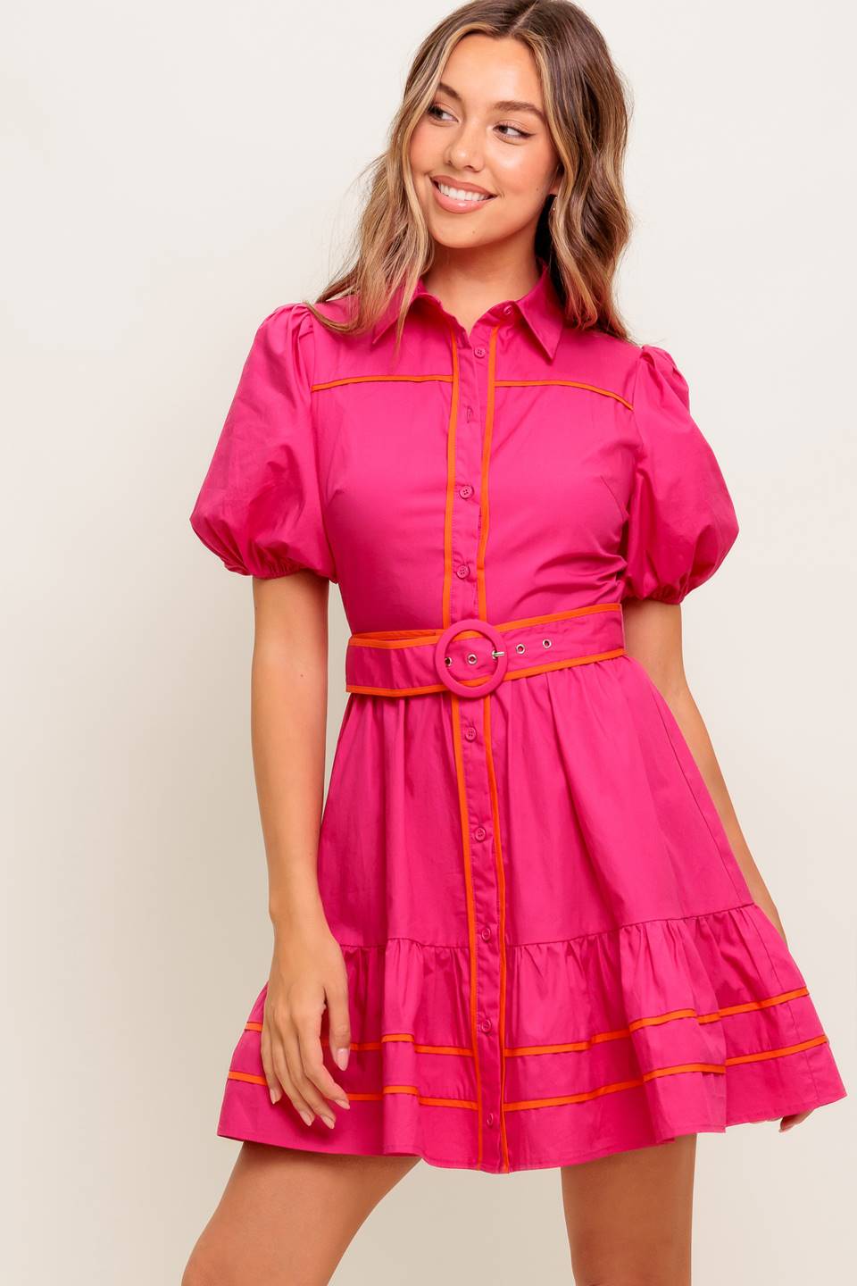 VIVA MINI DRESS - FUCHSIA-Vavasi
