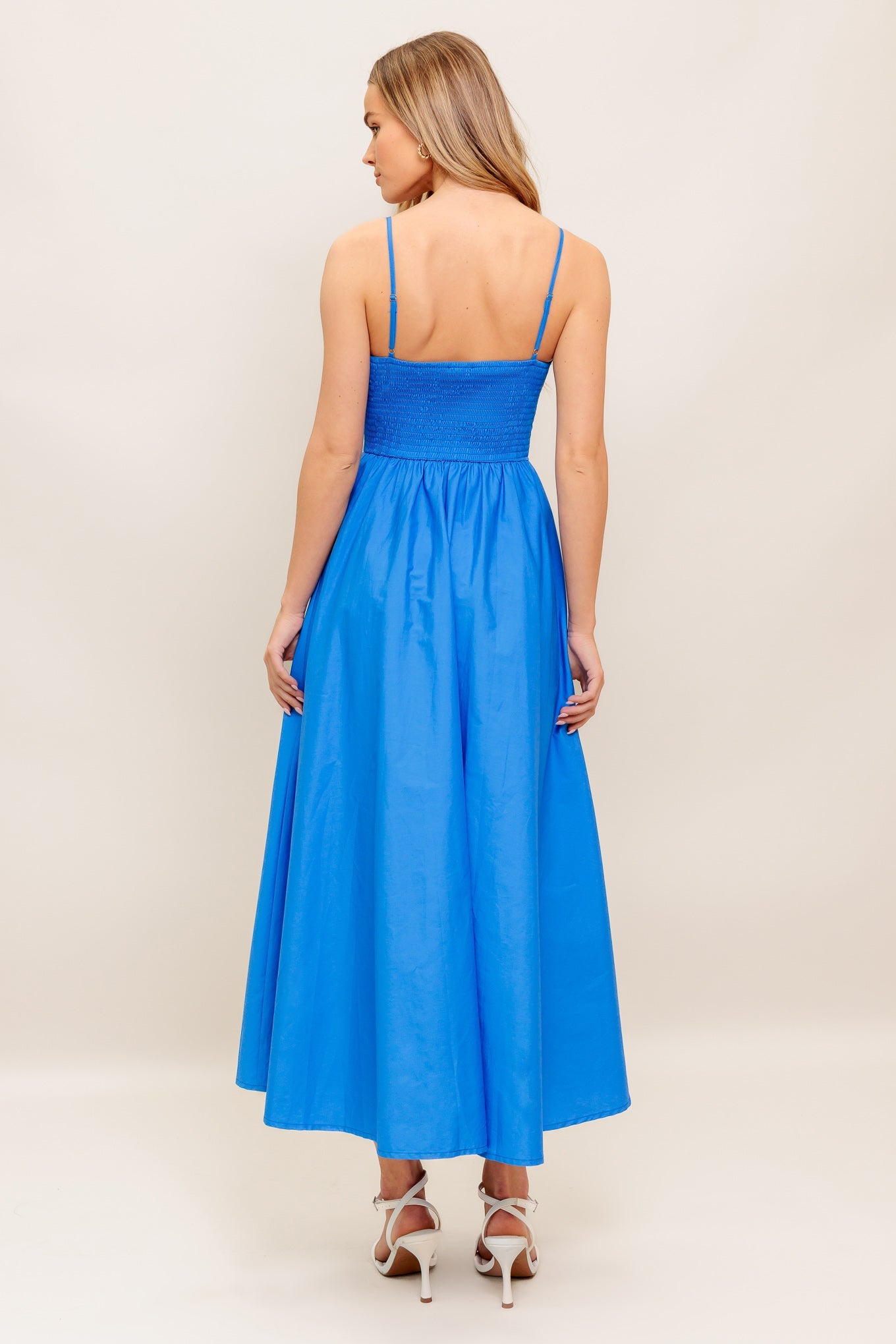 KRISSY MIDI DRESS - BLUE-Vavasi