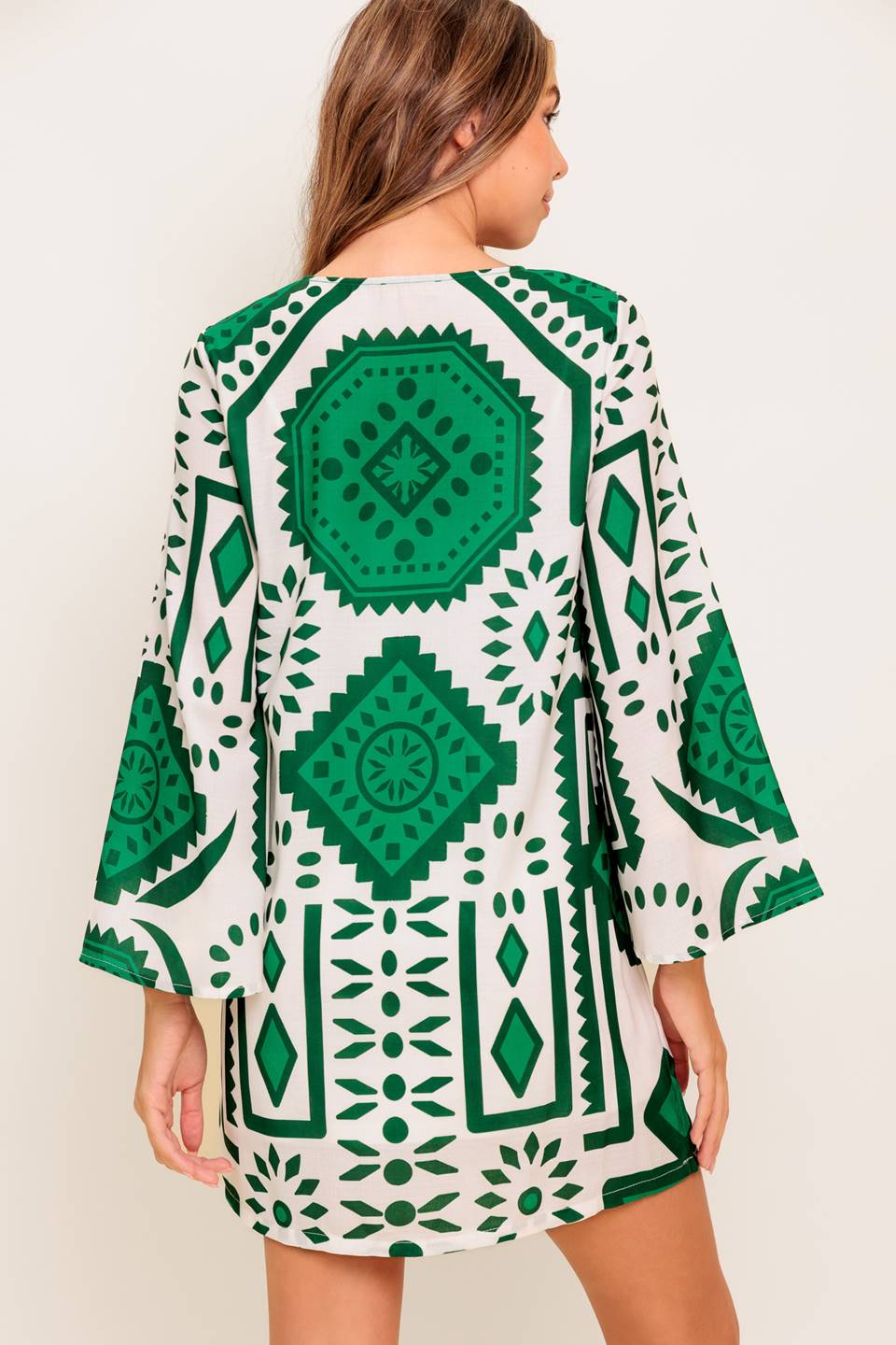 EMERALD TERRA TUNIC MINI DRESS-Vavasi