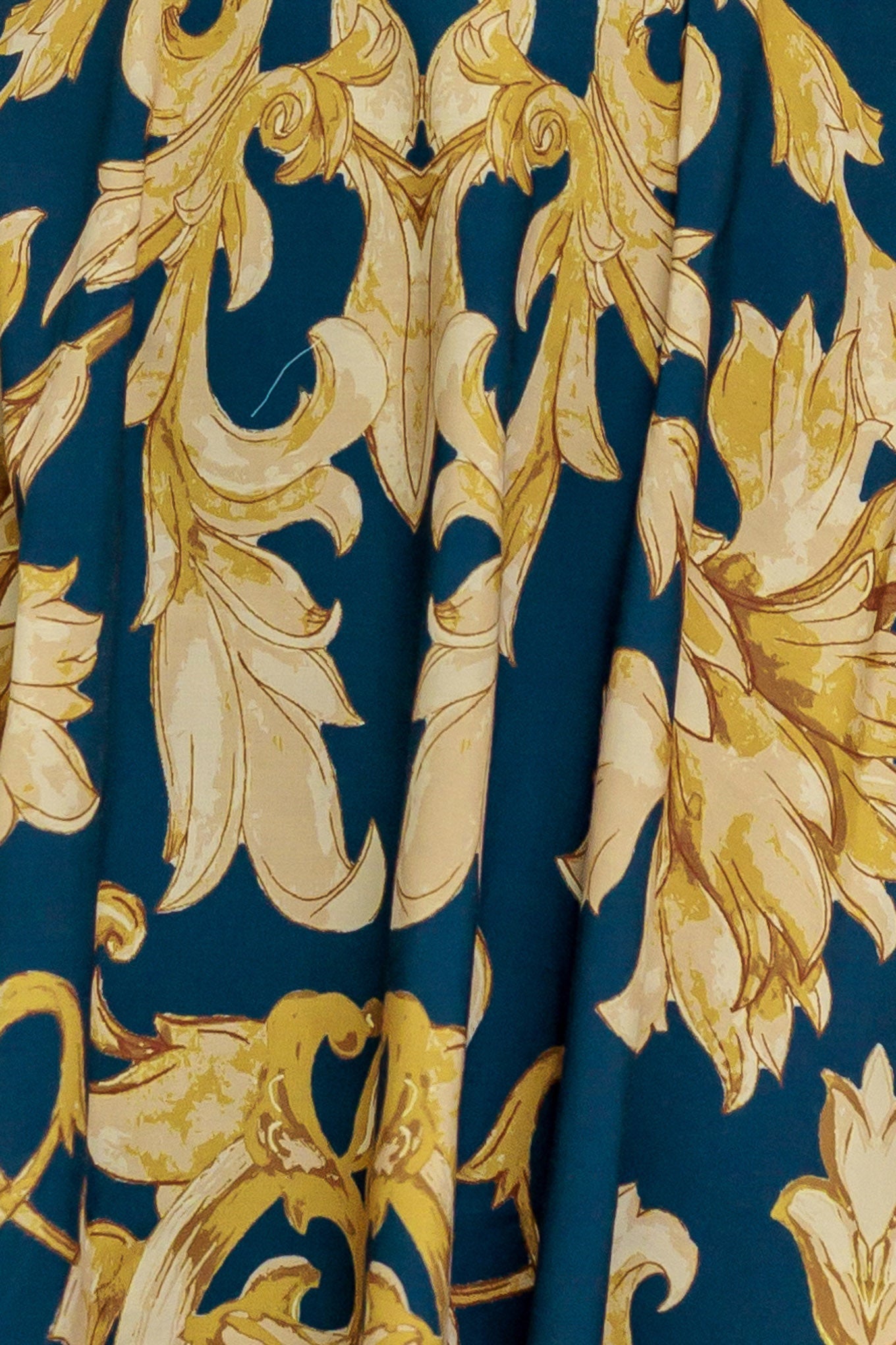IMPERIAL BLOOM BLUE FLORAL MIDI DRESS-Vavasi