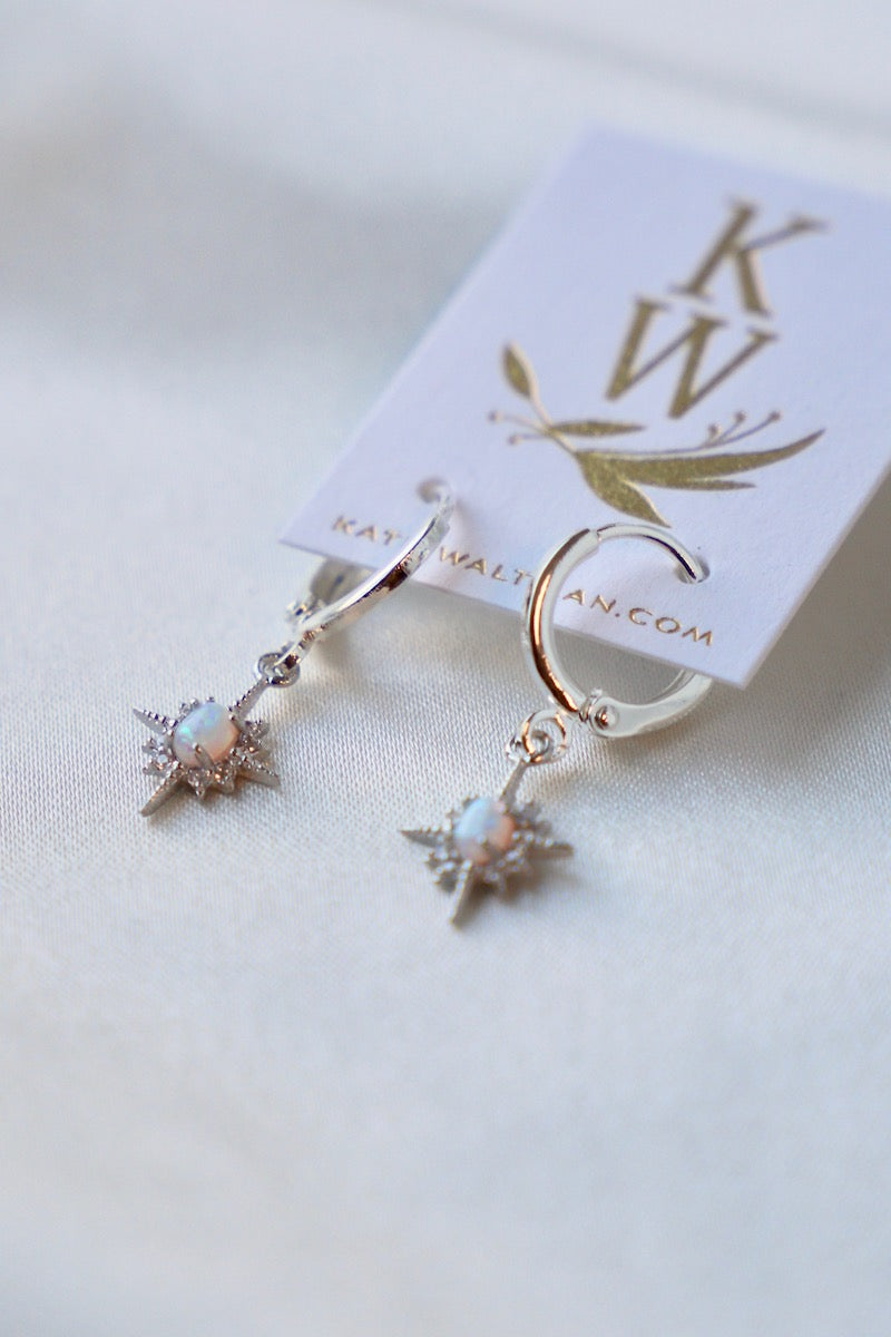 SILVER OPALITE STAR HUGGIES-Vavasi