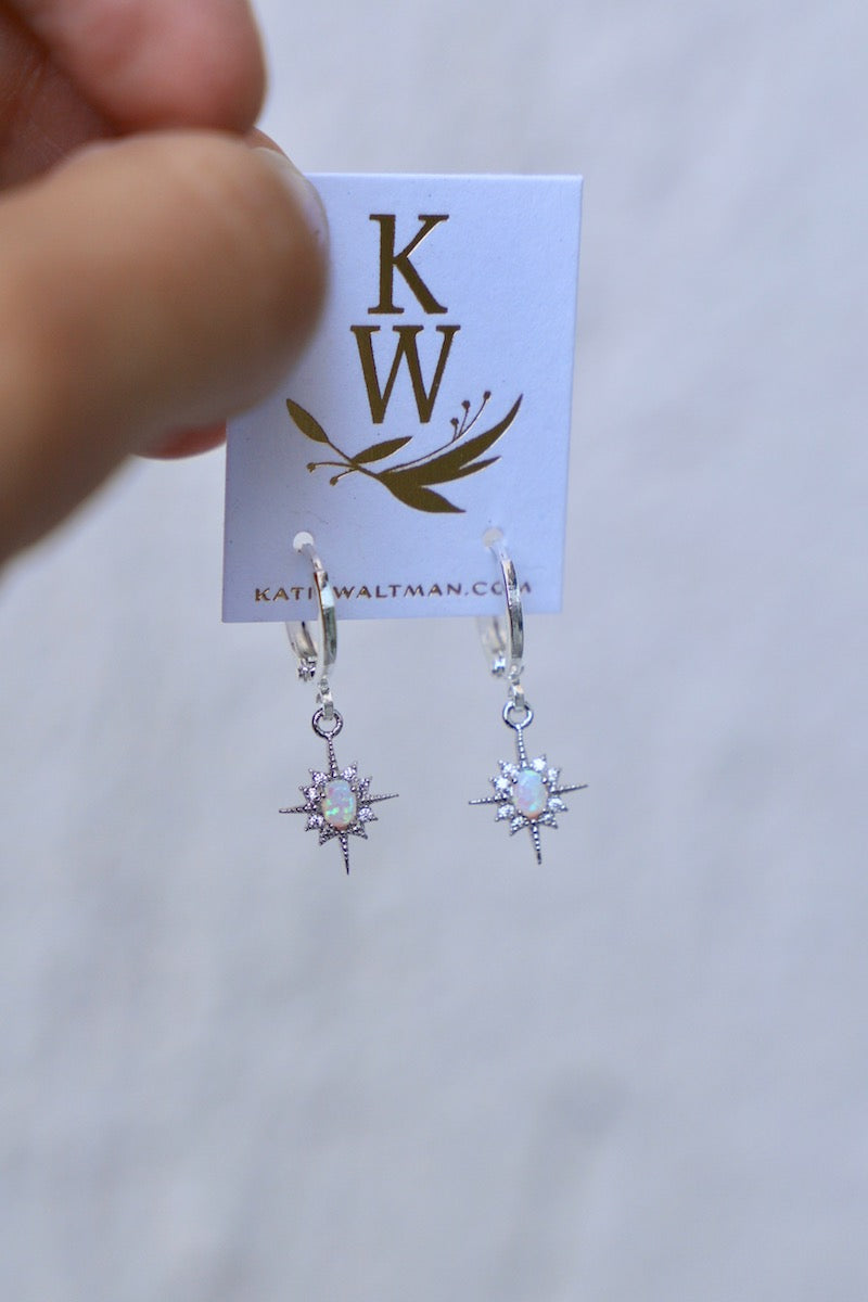 SILVER OPALITE STAR HUGGIES-Vavasi