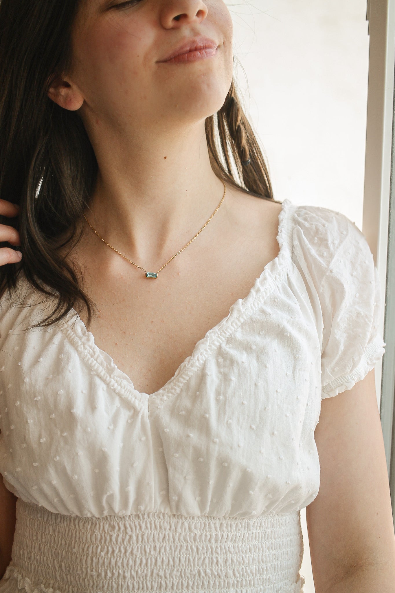 CZ Birthstone Necklace in Gold-Vavasi