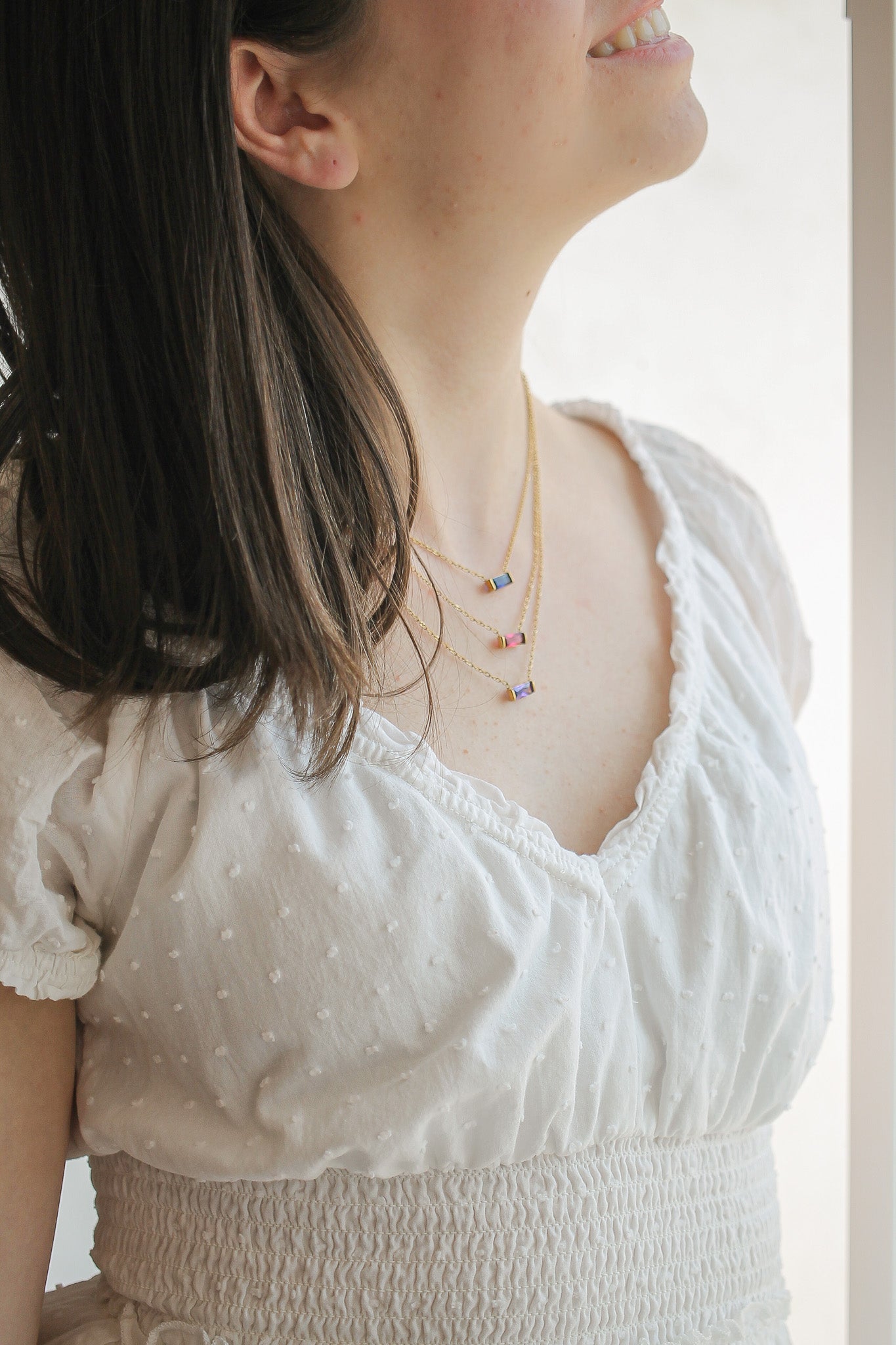 CZ Birthstone Necklace in Gold-Vavasi