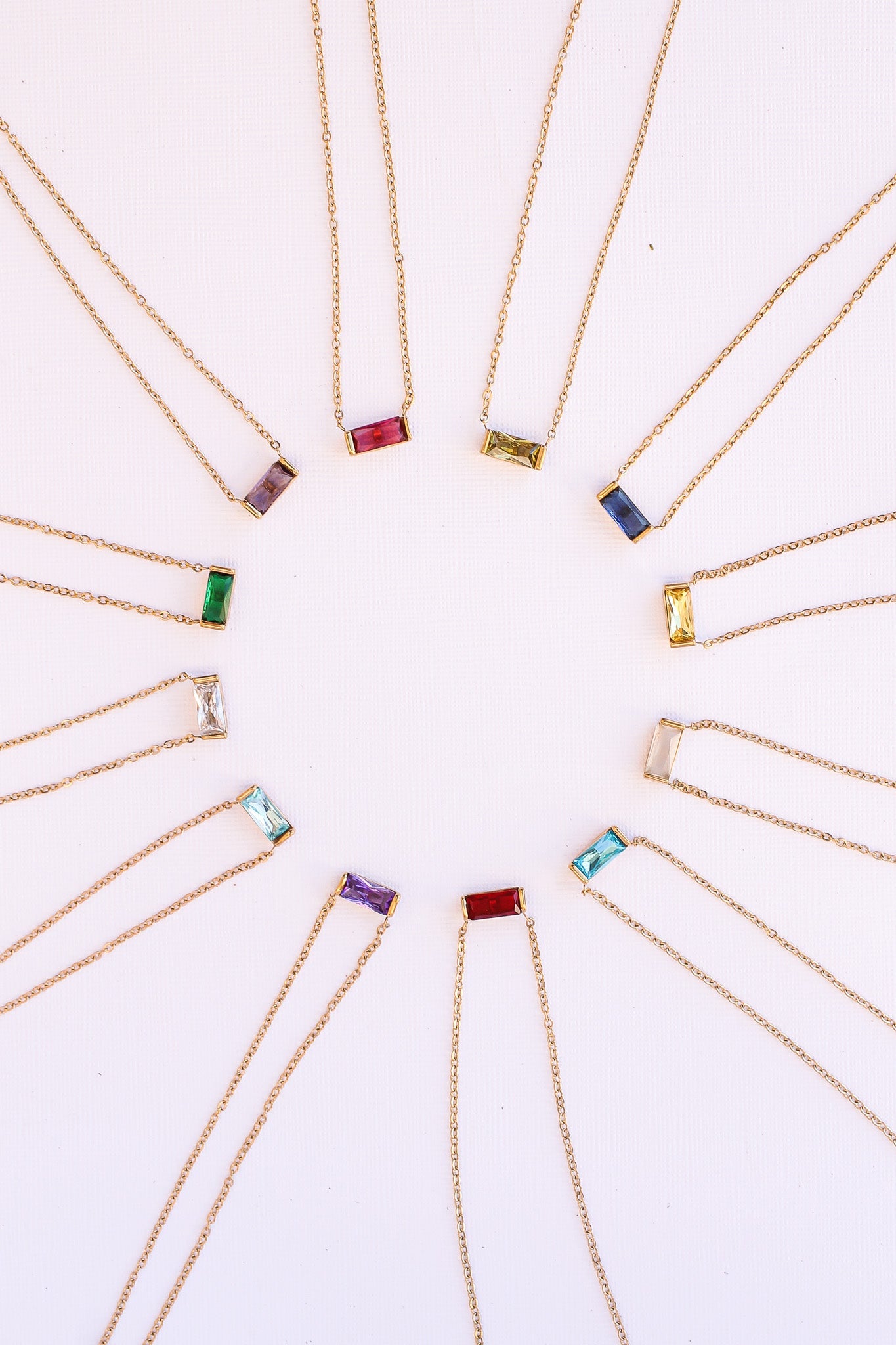 CZ Birthstone Necklace in Gold-Vavasi