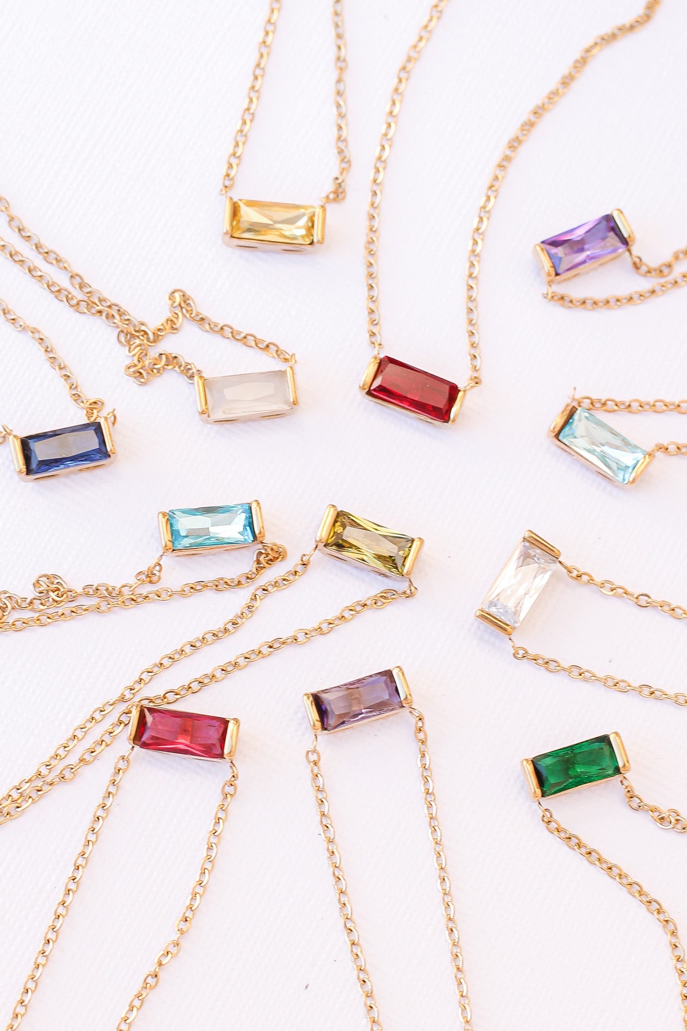 CZ Birthstone Necklace in Gold-Vavasi