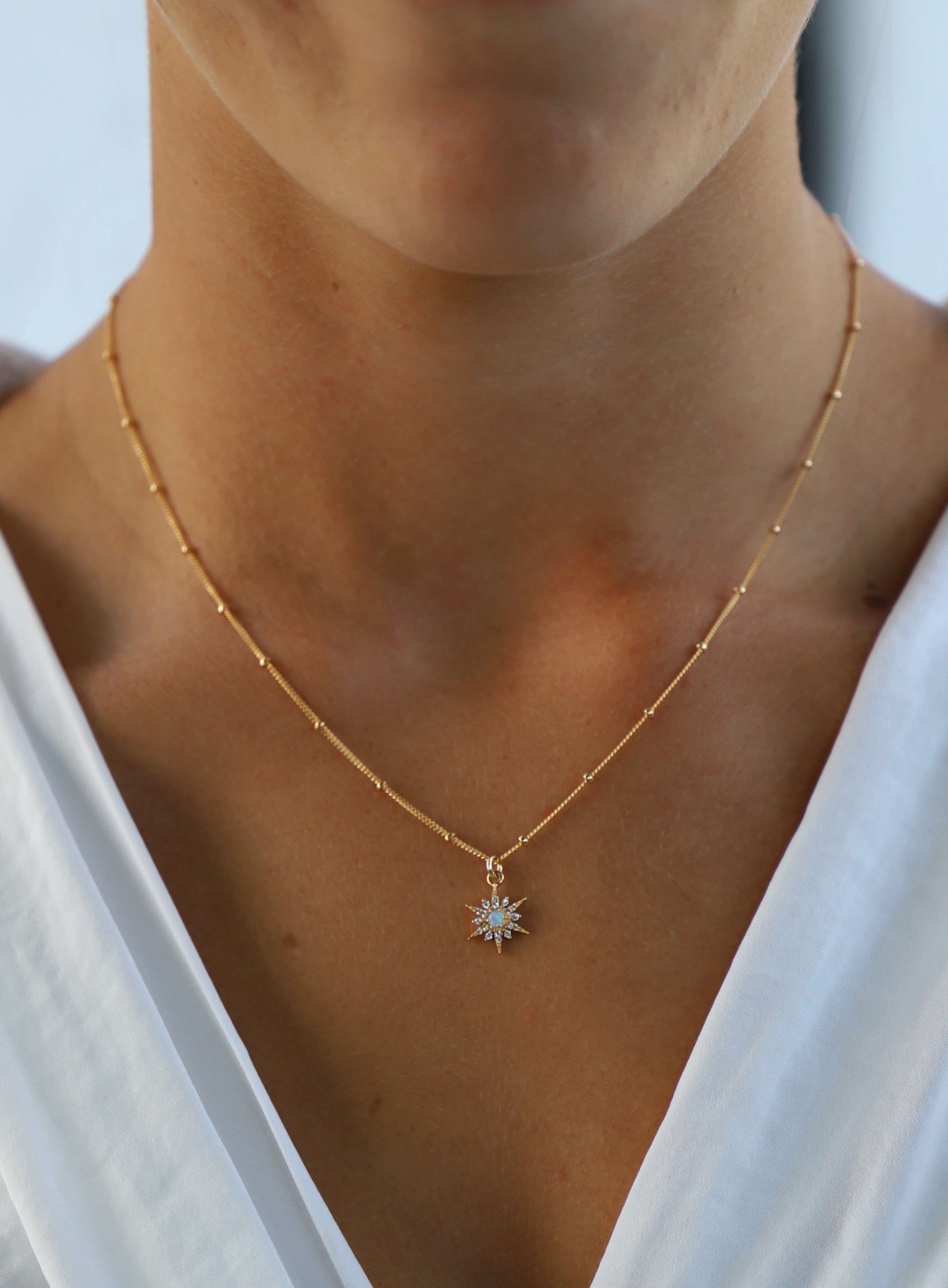 OPAL STARBURST NECKLACE-Vavasi