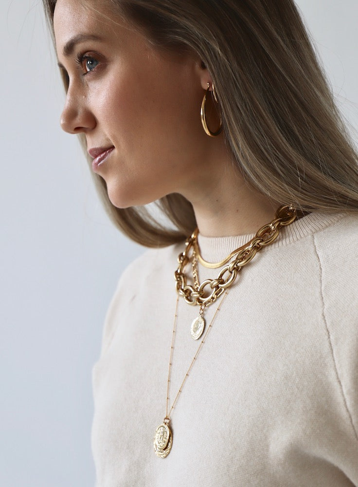 LARGE TEARDROP HOOP EARRINGS-Vavasi