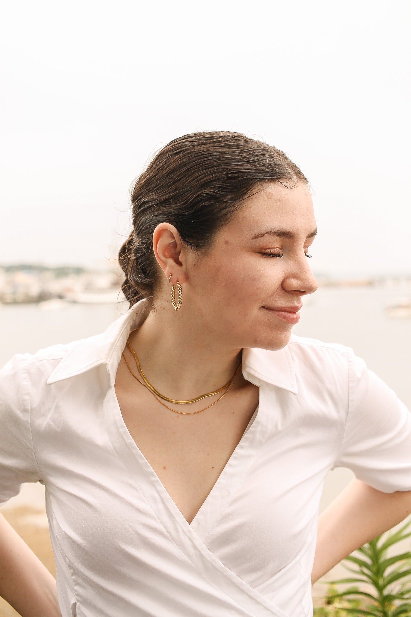 Back Bay Layered Necklace in Gold-Vavasi