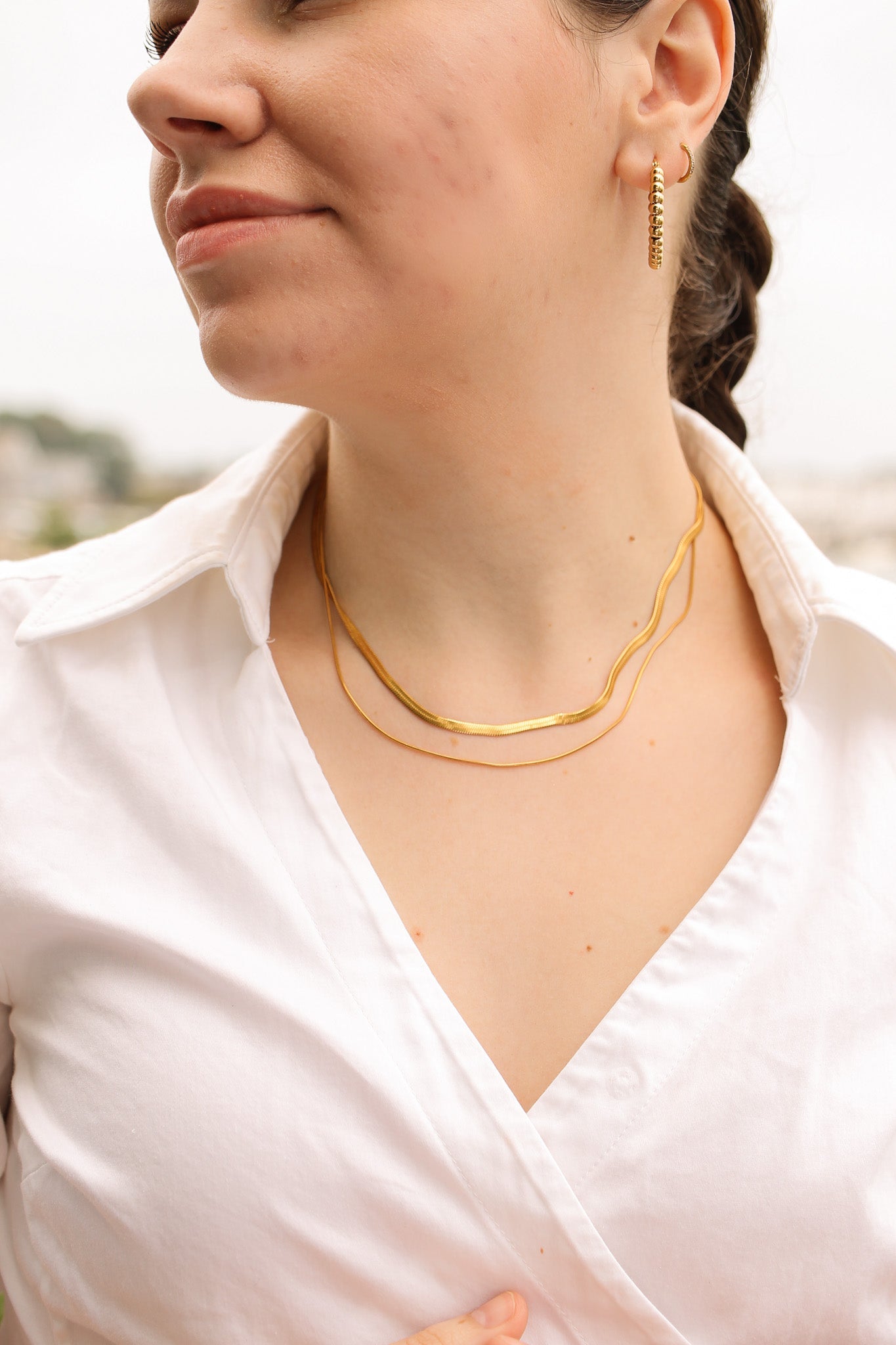 Back Bay Layered Necklace in Gold-Vavasi