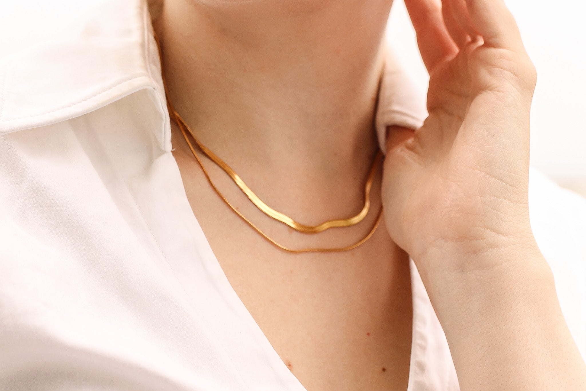 Back Bay Layered Necklace in Gold-Vavasi