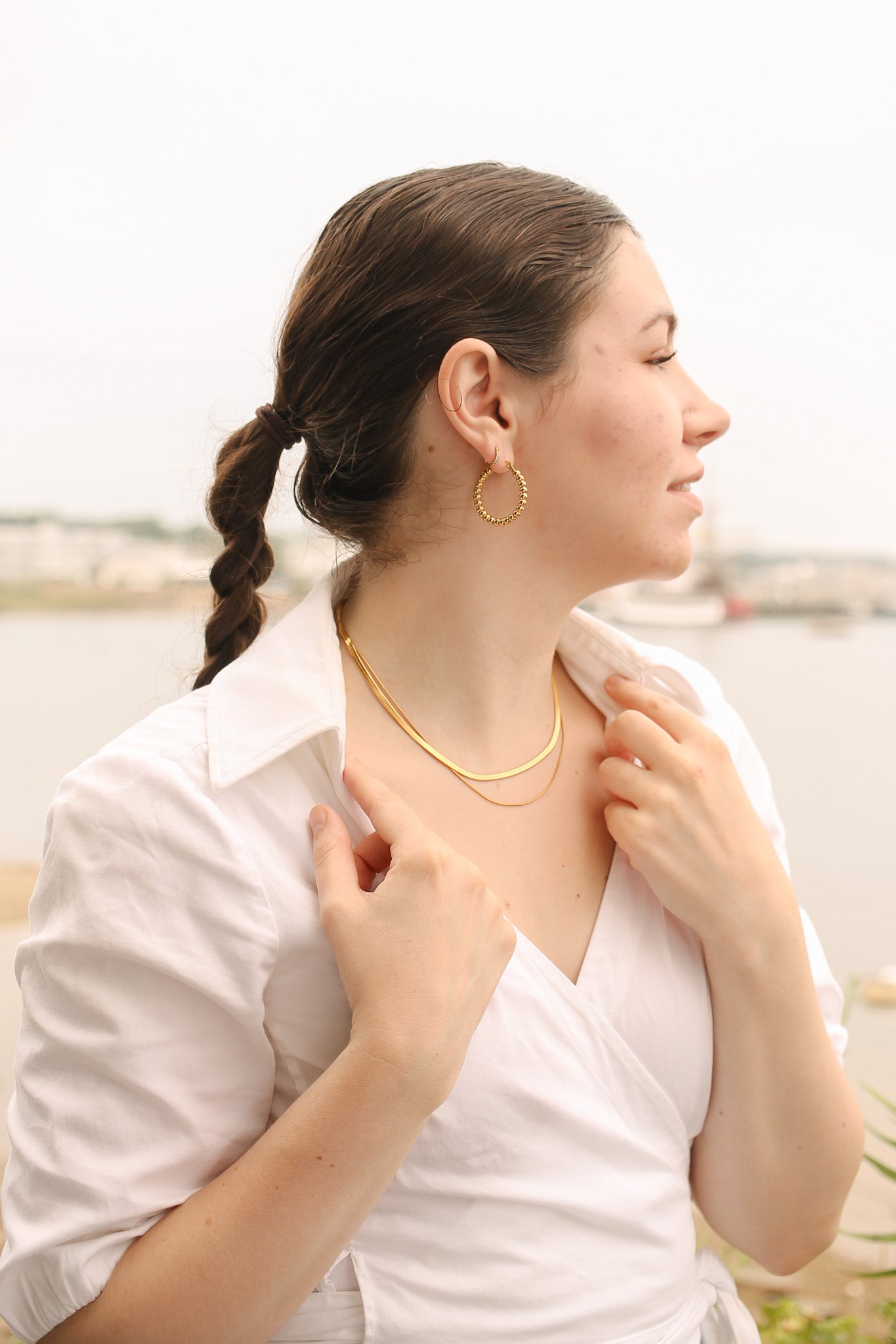 Back Bay Layered Necklace in Gold-Vavasi
