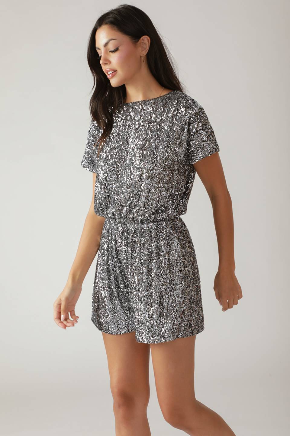 SCOUT SILVER SEQUIN ROMPER-Vavasi