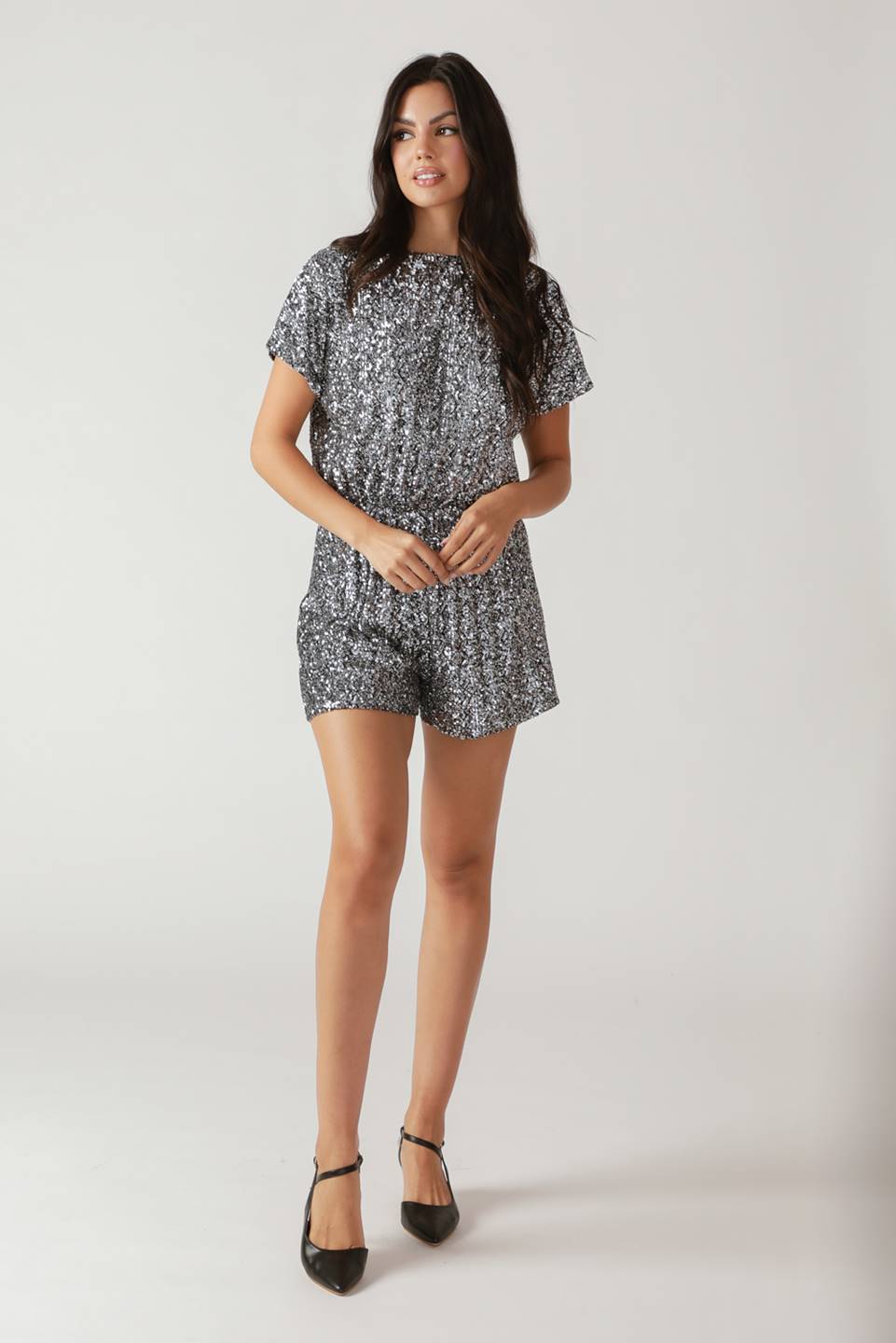 SCOUT SILVER SEQUIN ROMPER-Vavasi
