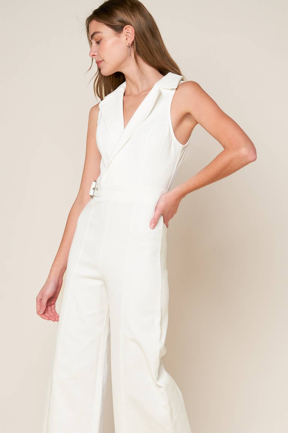 SHOPPING AROUND - WHITE - WIDE LEG JUMPSUIT-Vavasi