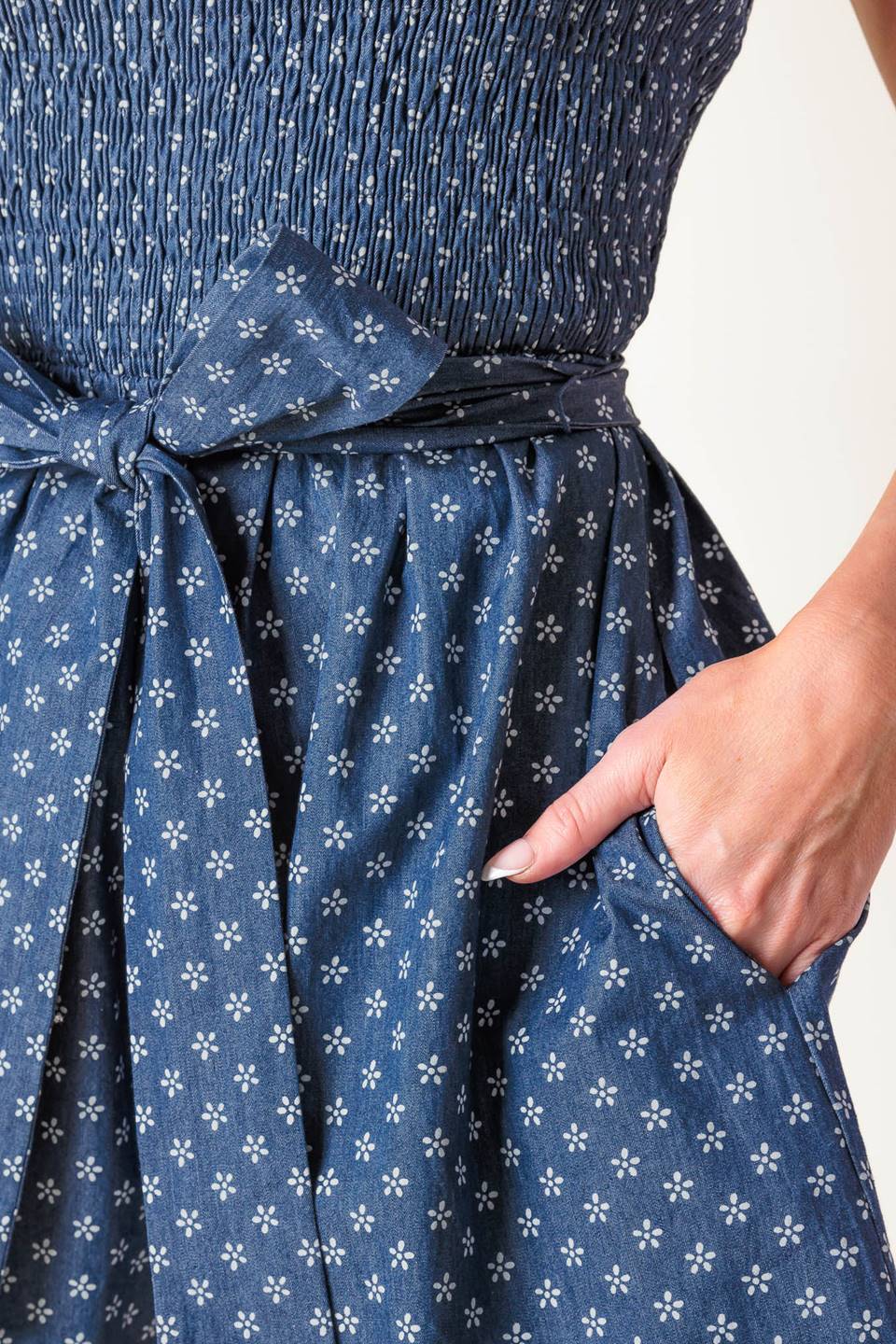 DAISIES DENIM ROMPER-Vavasi