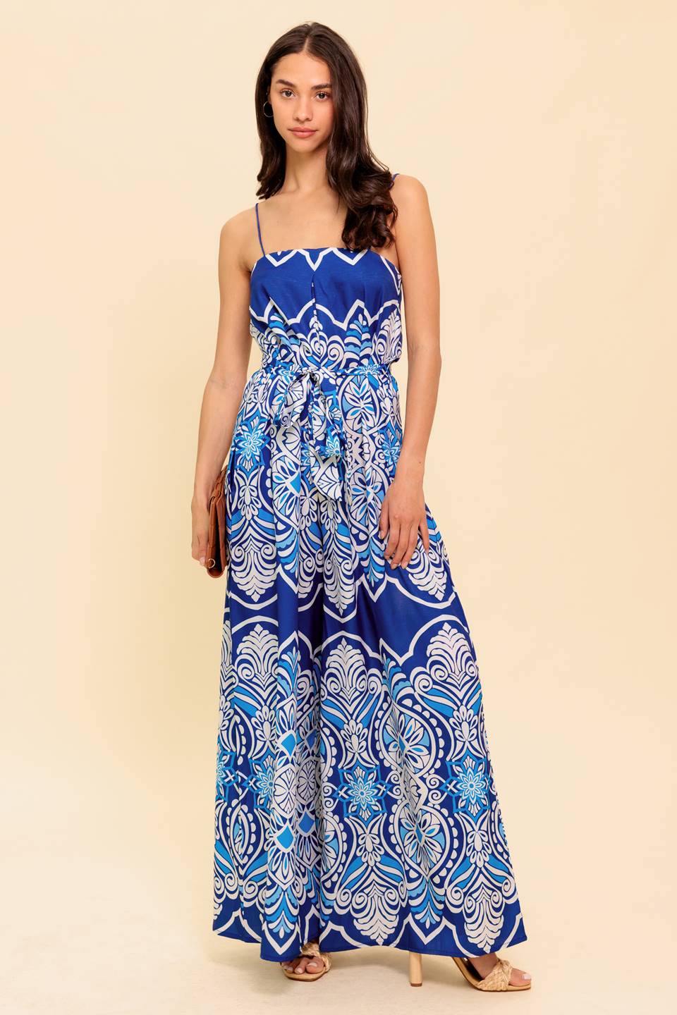 SELAH PRINTED JUMPSUIT - NAVY-Vavasi
