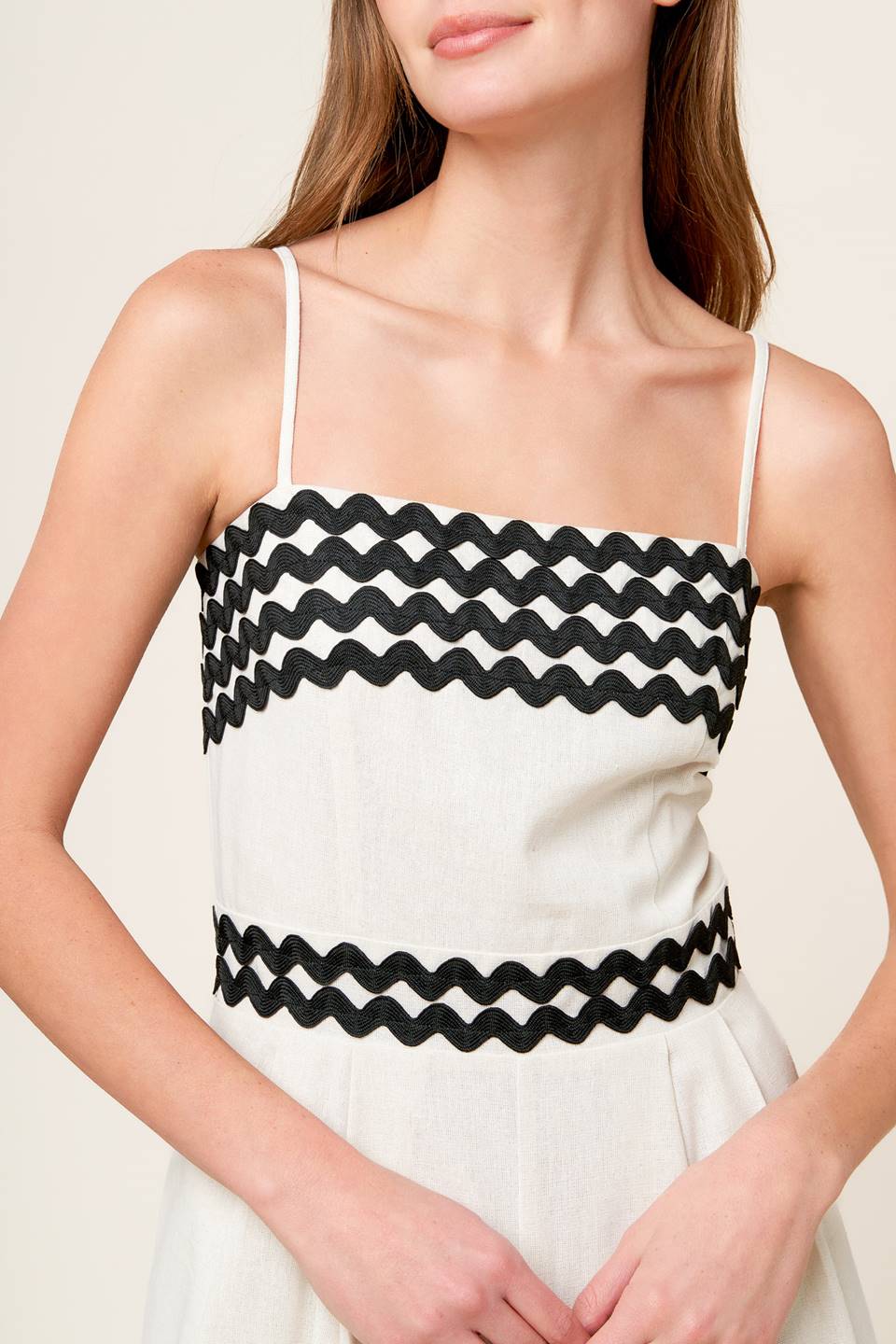 MEET AT THE PIER - CREAM - RIC RAC TRIM WIDE LEG JUMPSUIT-Vavasi