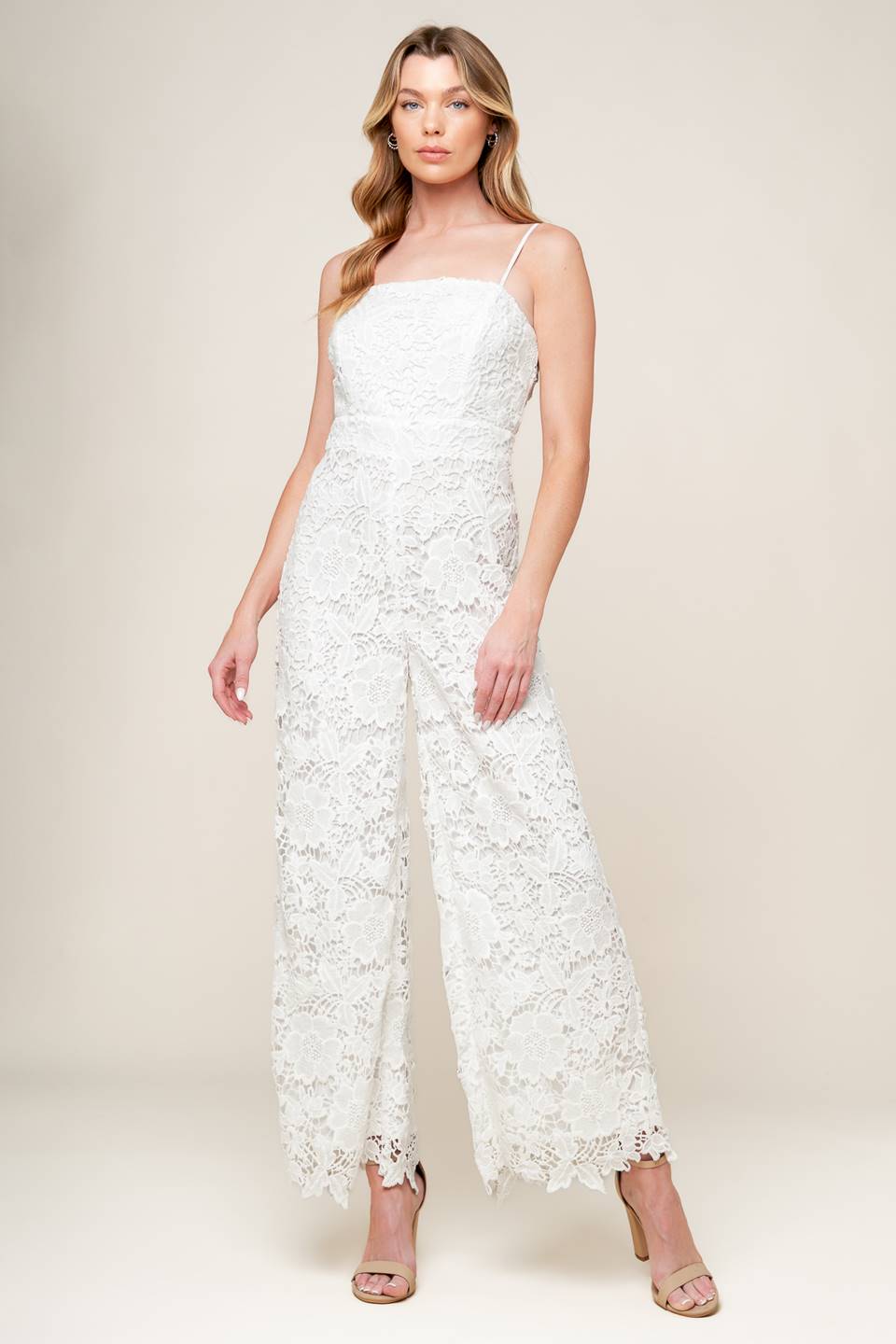 FOREVER YOURS - WHITE LACE BRIDAL JUMPSUIT-Vavasi
