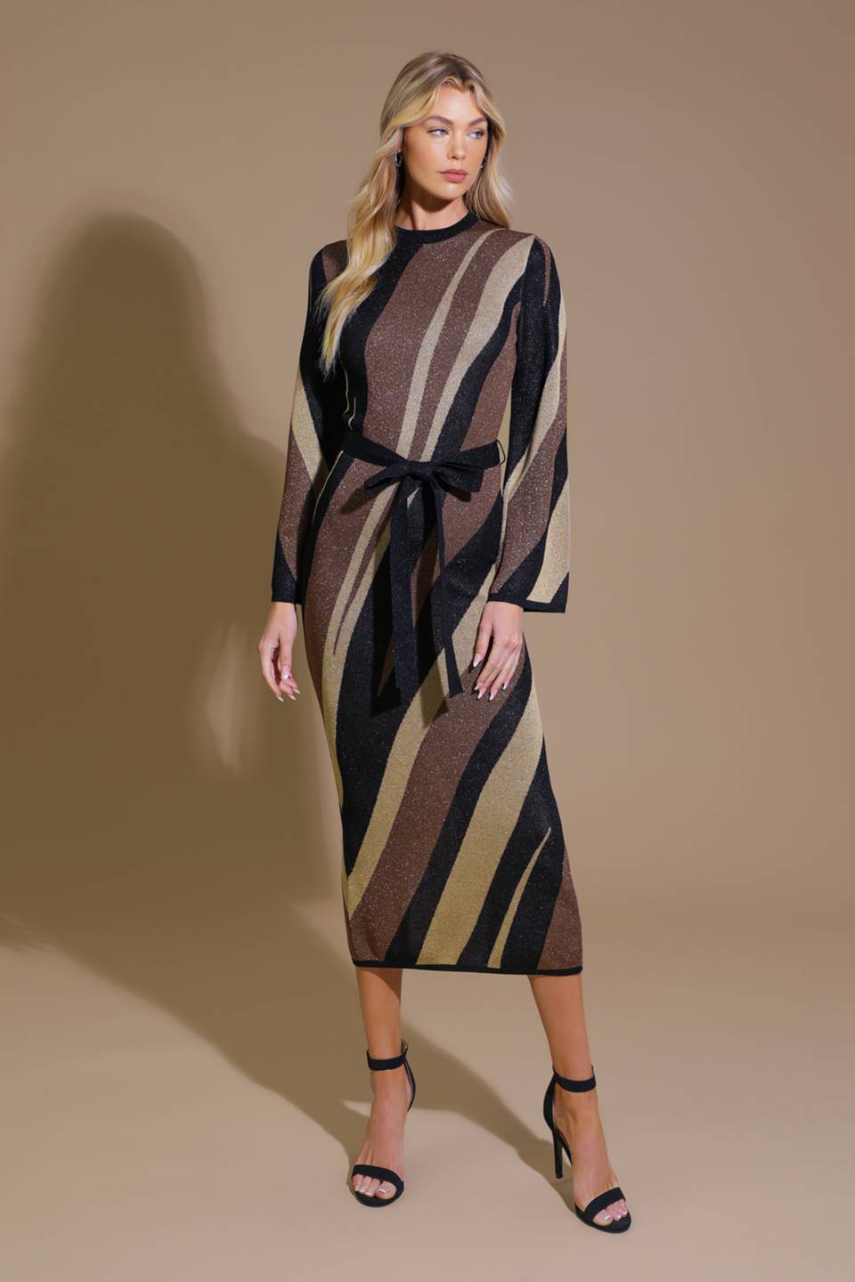 PUT ON A SMILE MIDI SWEATER DRESS-Vavasi
