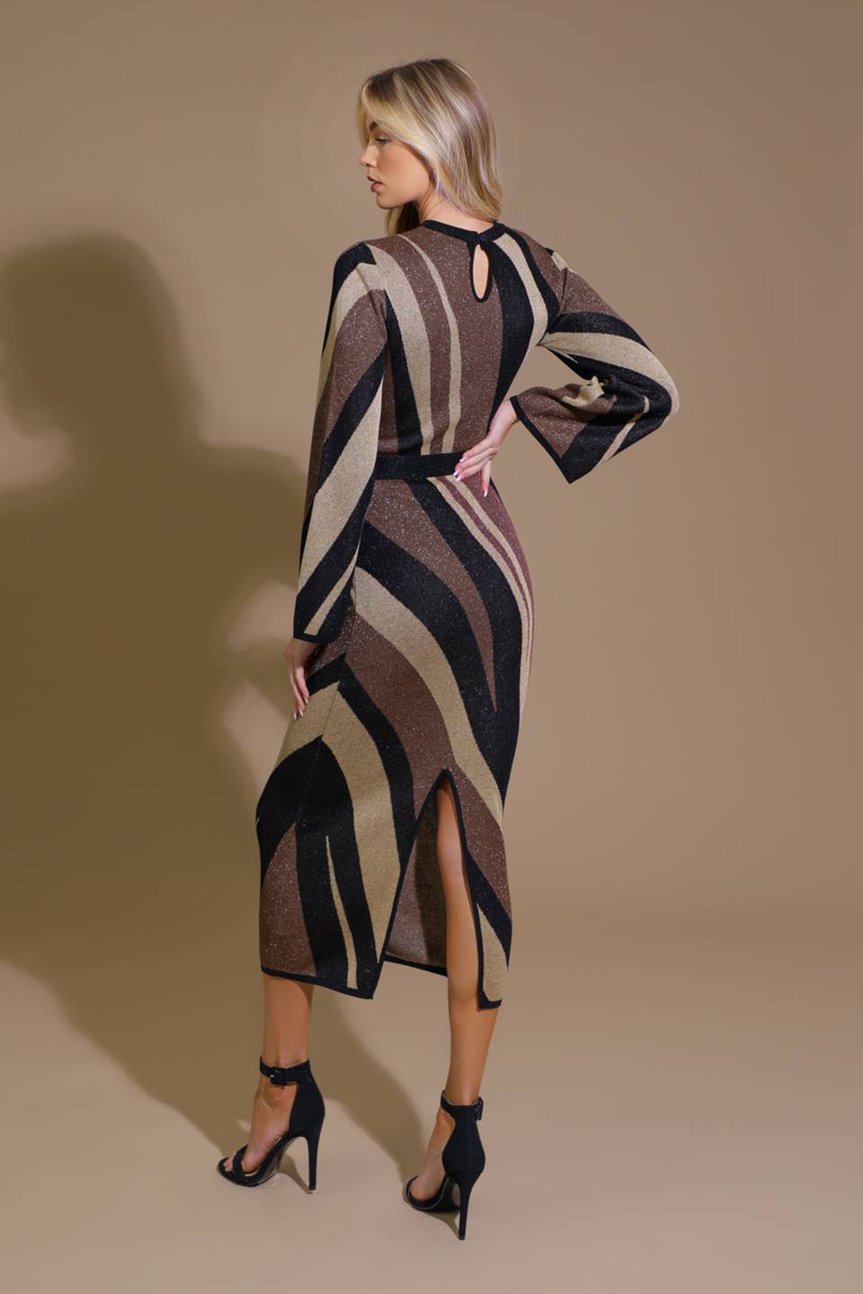 PUT ON A SMILE MIDI SWEATER DRESS-Vavasi
