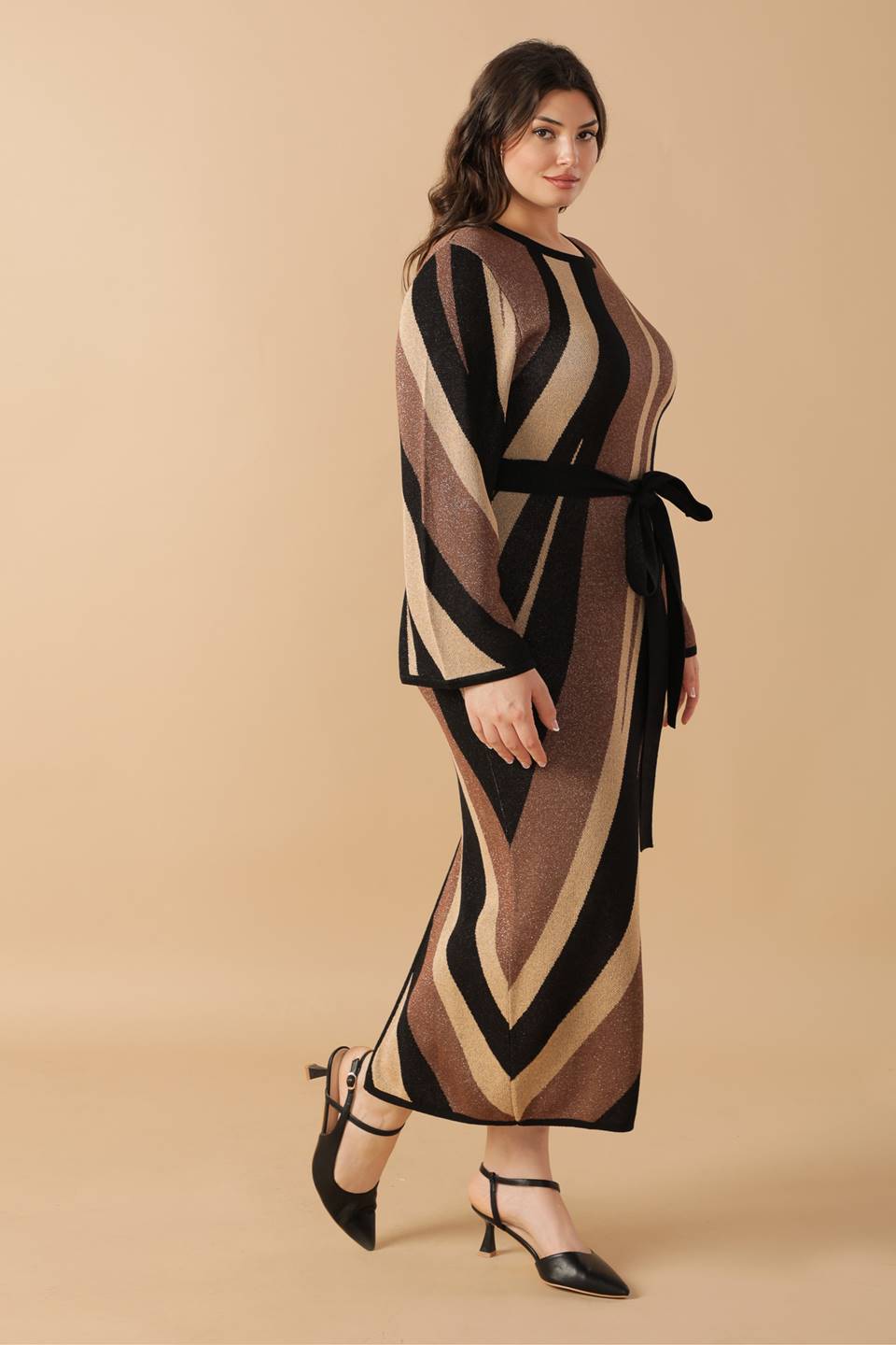 PUT ON A SMILE MIDI SWEATER DRESS-Vavasi