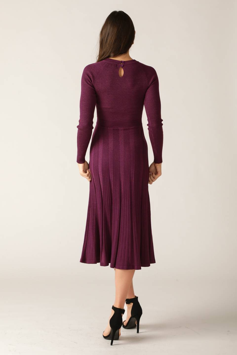 HIGH STANDARDS SWEATER MIDI DRESS-Vavasi