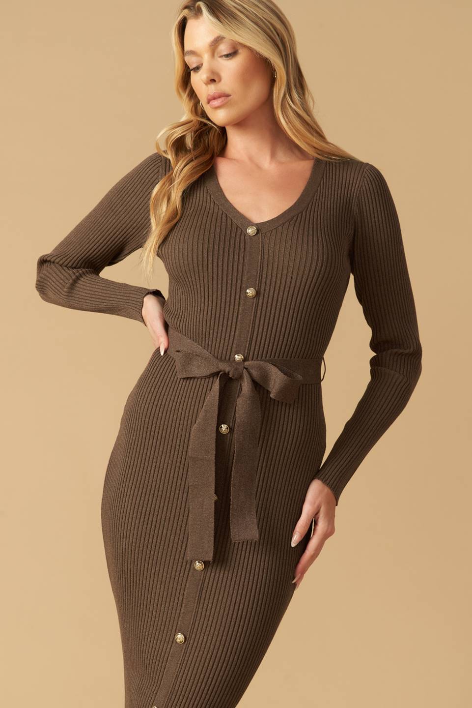 RUNAWAY ICON SWEATER MIDI DRESS-Vavasi