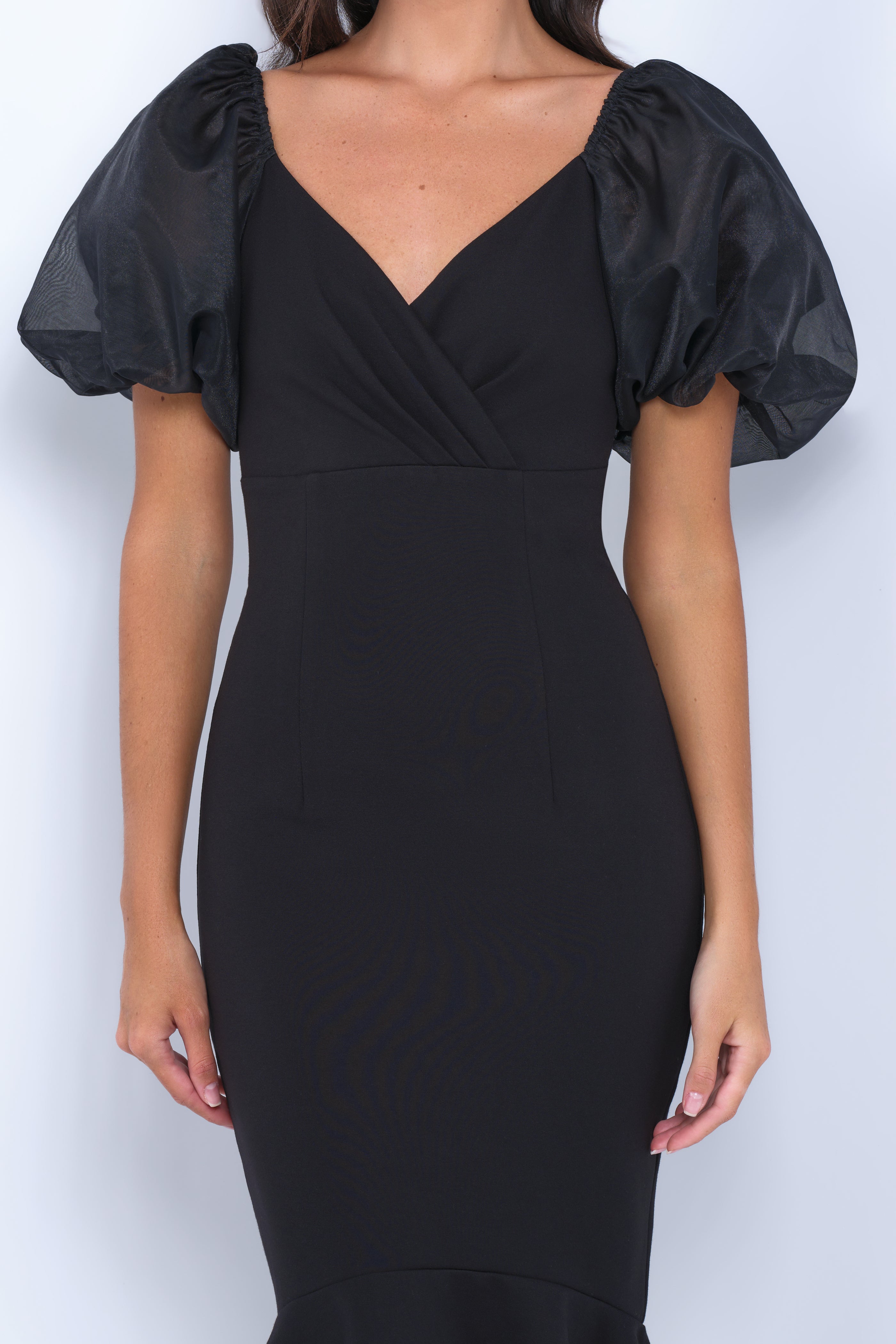 Diana Midi Dress - Black-Vavasi