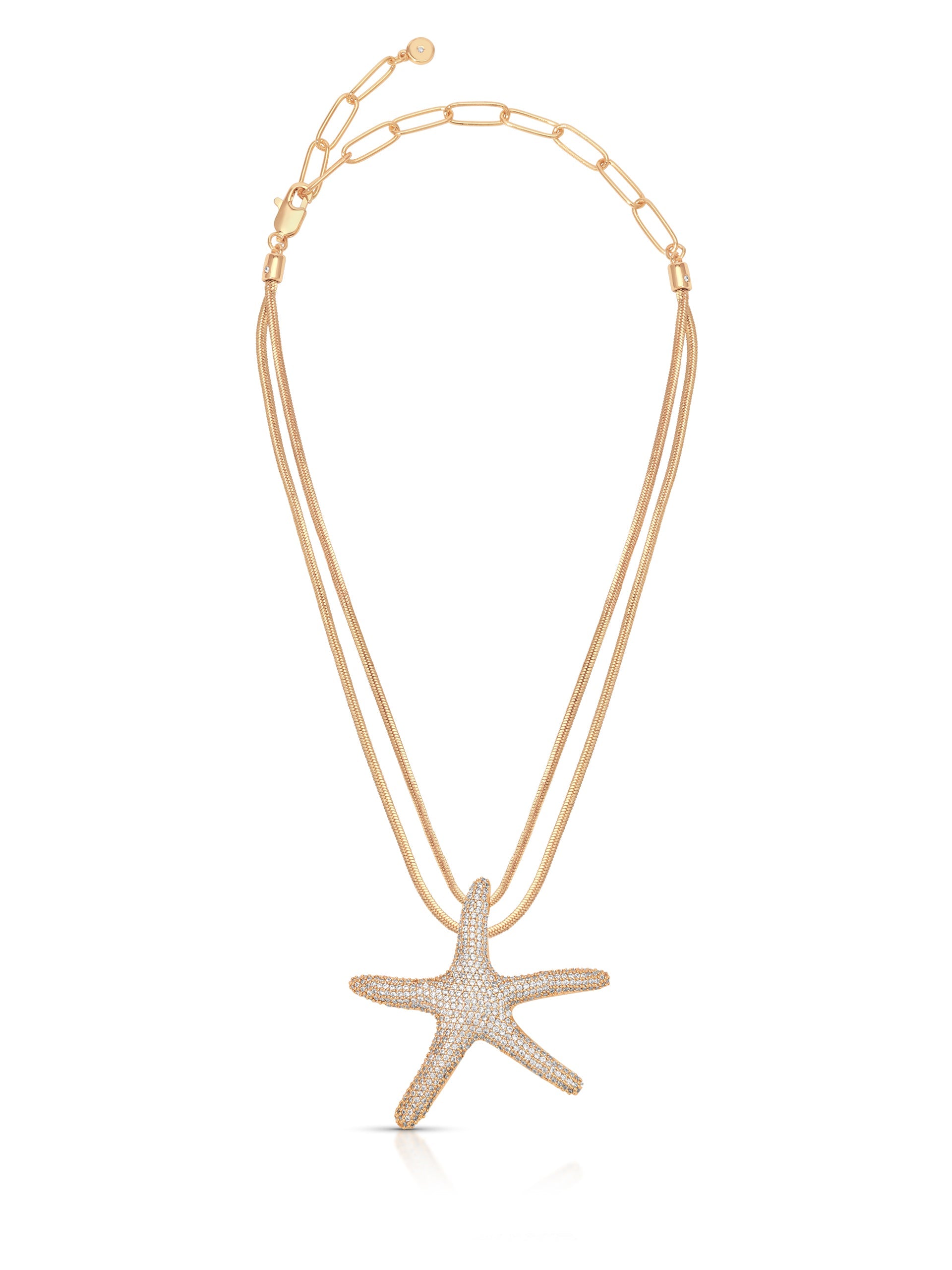 Pavè Starfish Necklace-Vavasi