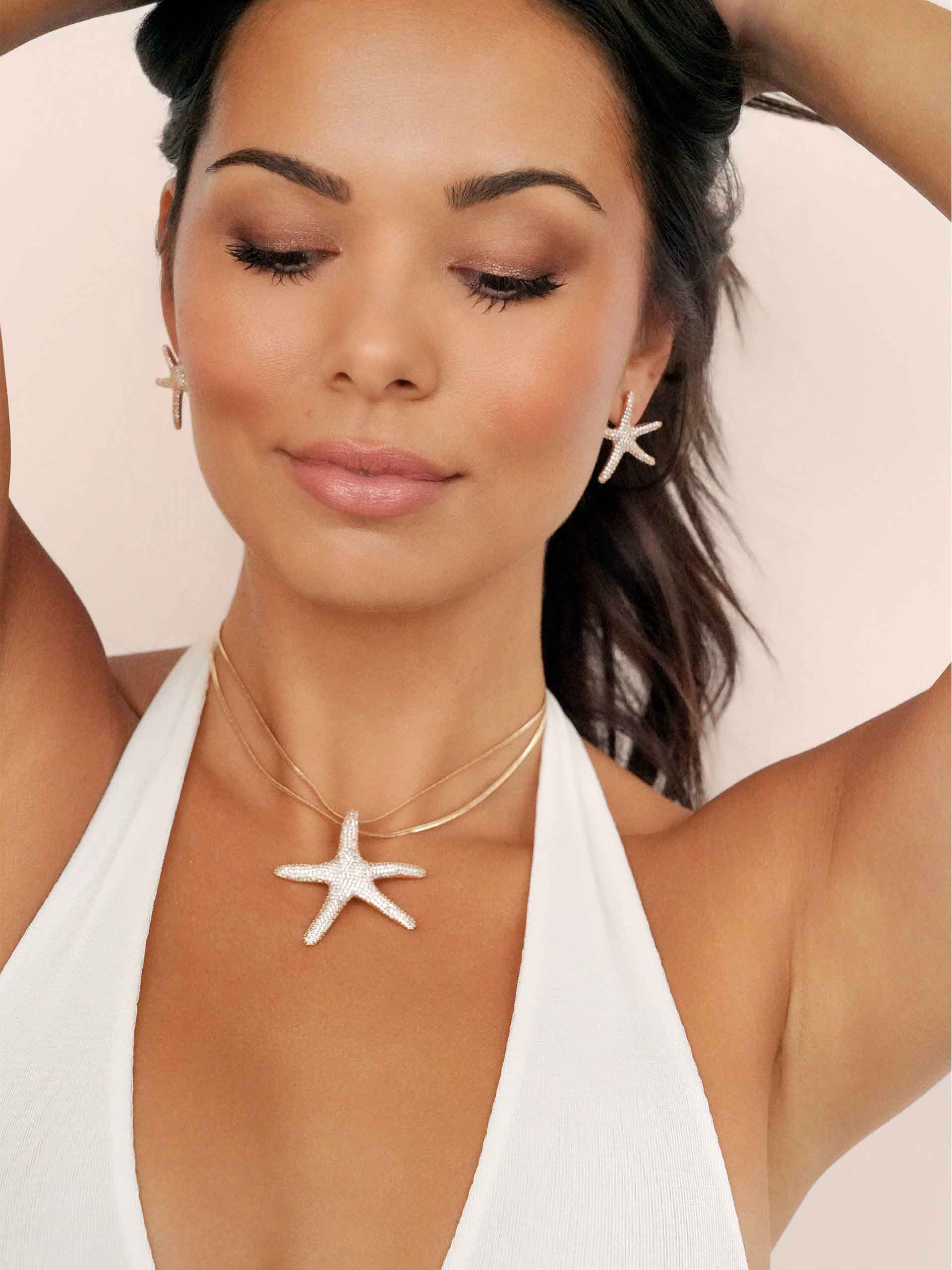 Pavè Starfish Necklace-Vavasi