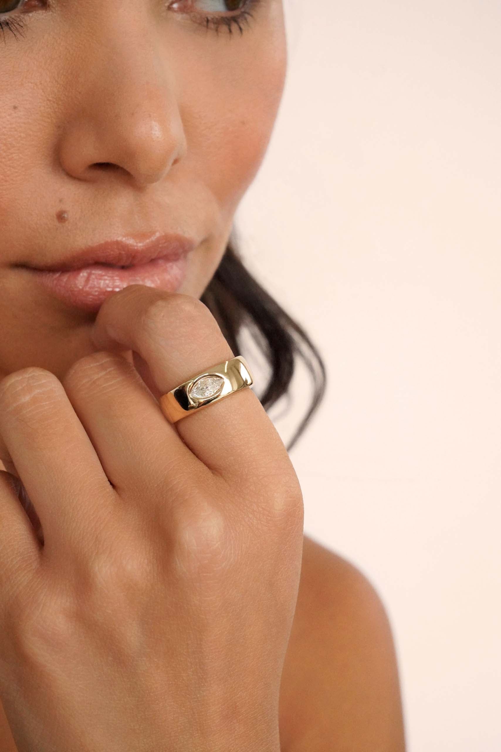 Marquise Cut Treasure Ring-Vavasi