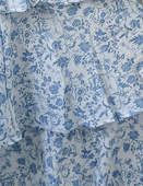 Molly Maxi Dress - Blue Floral Tiered Dress with Bow-Vavasi