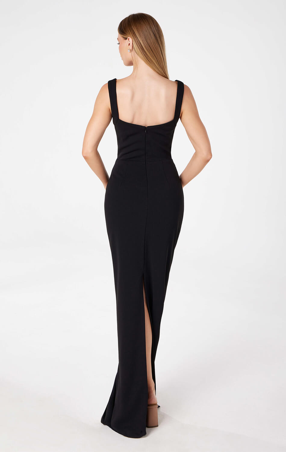 SHAYLA MAXI DRESS - SQUARE NECKLINE DRESS-Vavasi