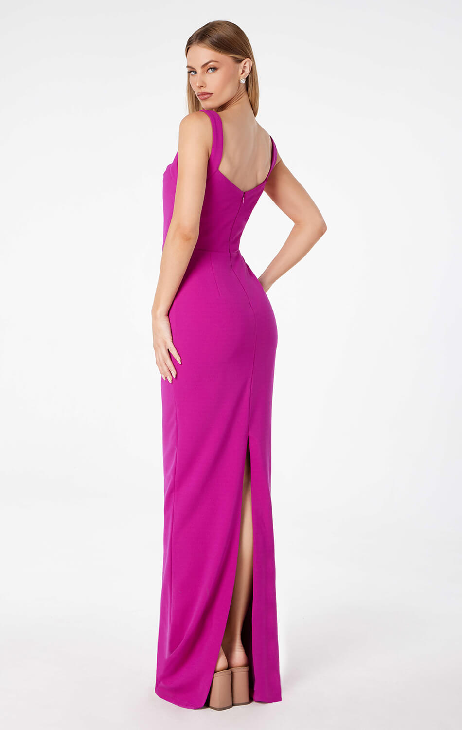 SHAYLA MAXI DRESS - SQUARE NECKLINE DRESS-Vavasi