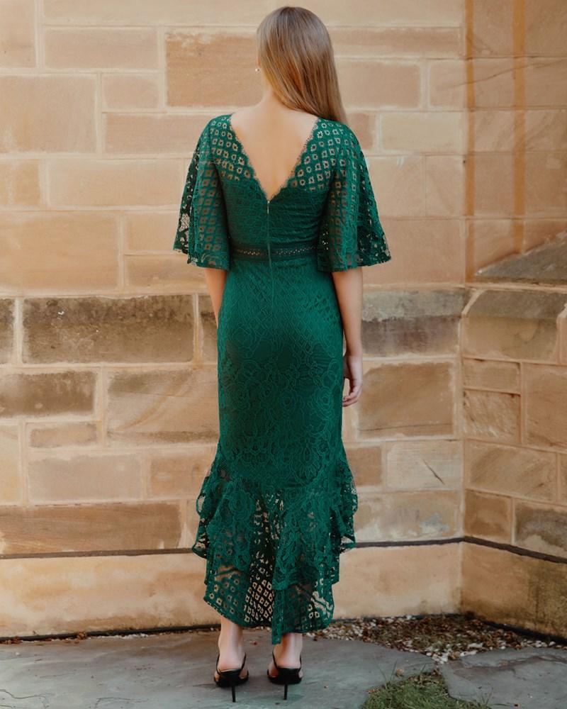 Reyna Dress - Emerald-Vavasi