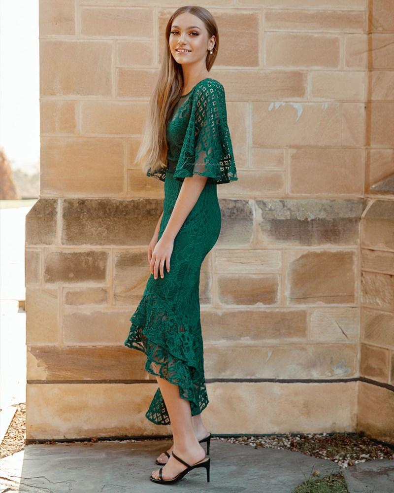 Reyna Dress - Emerald-Vavasi