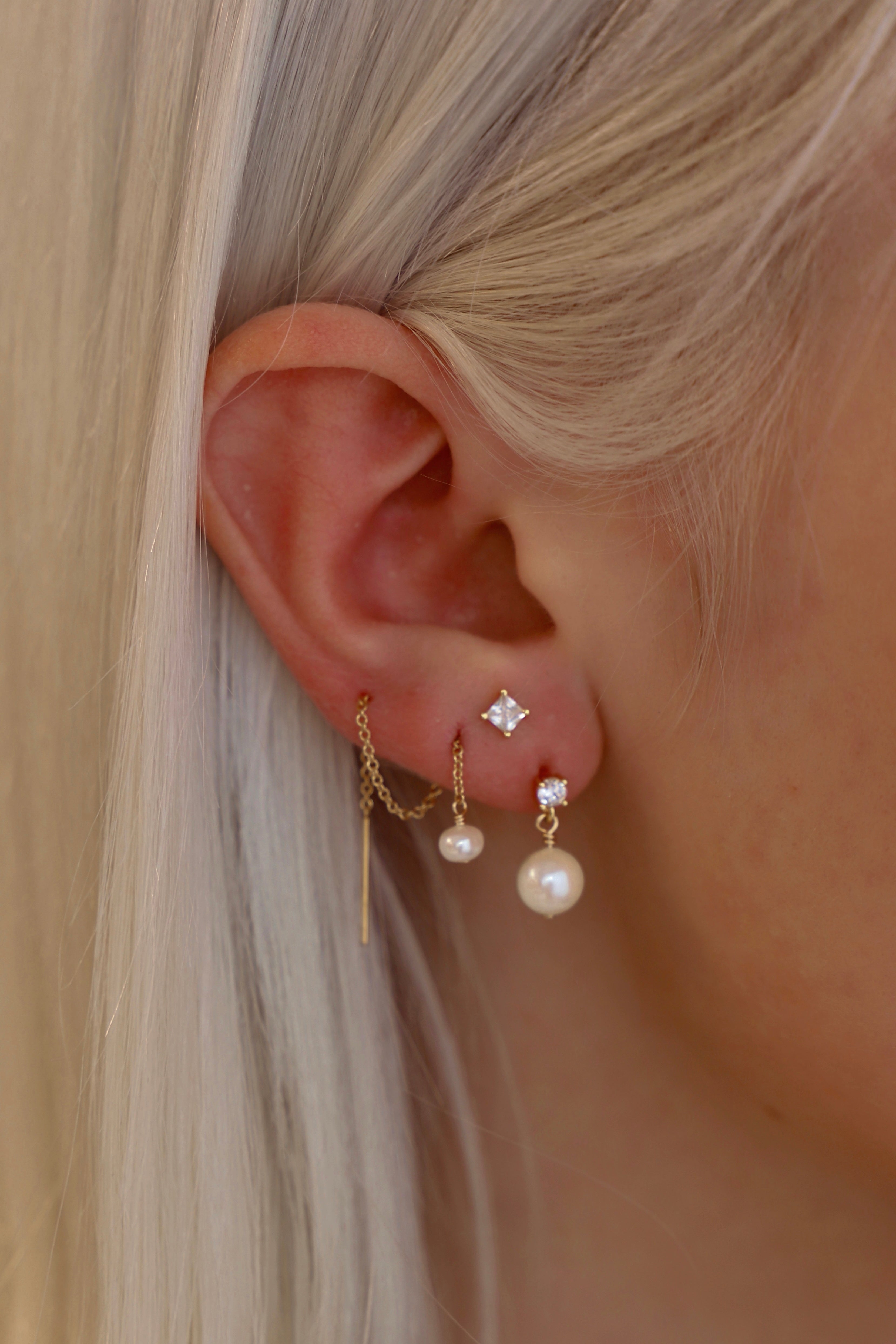 CZ PEARL DROP EARRINGS-Vavasi