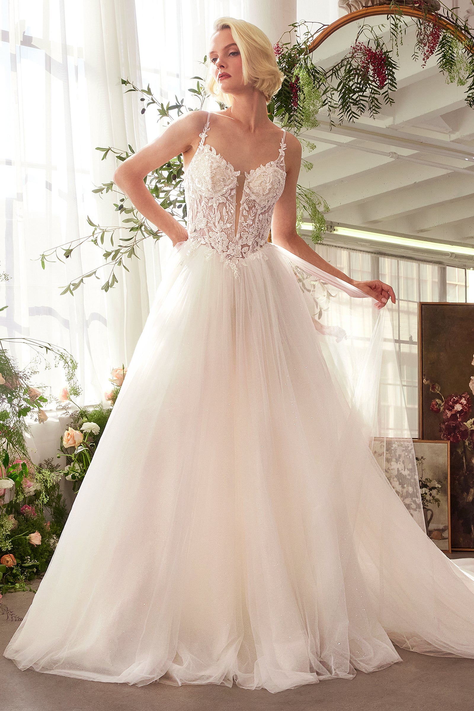 WL029 - Lace & Tulle Bridal Ball Gown - Andrea & Leo-Vavasi