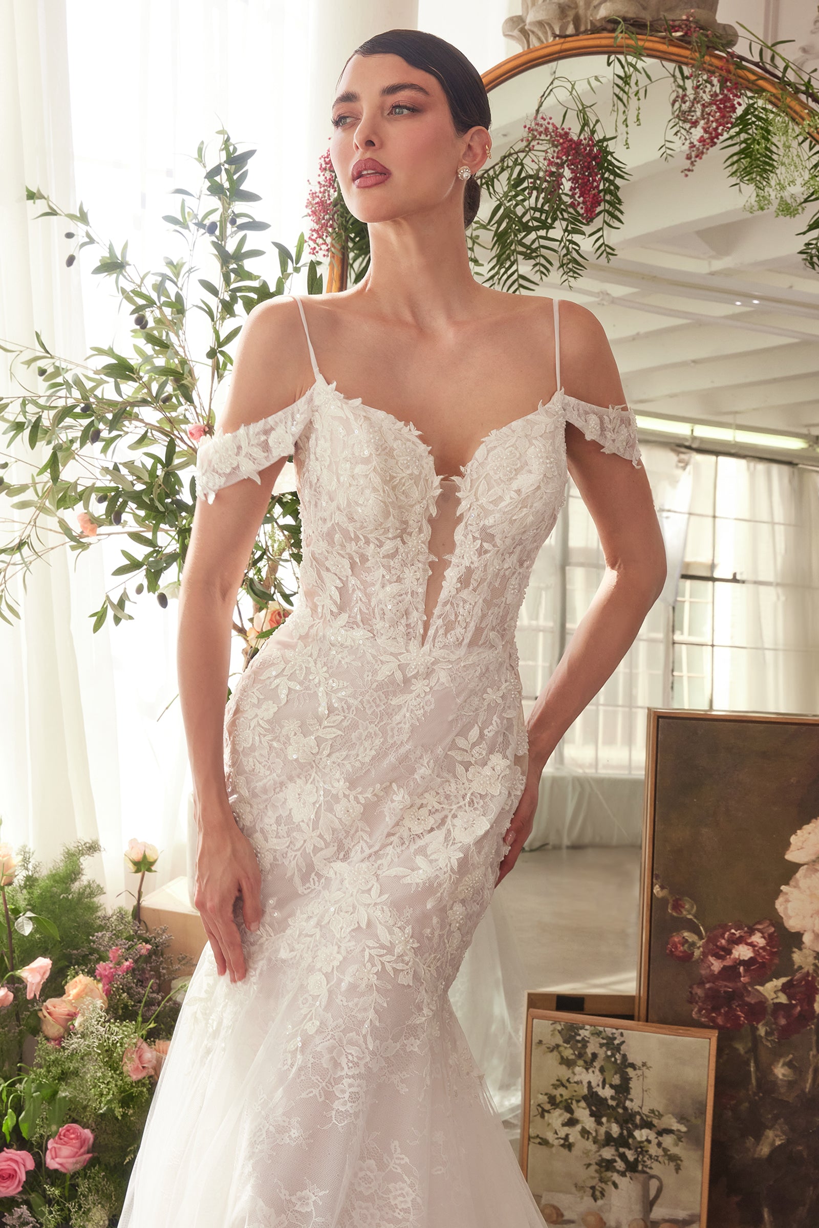 WL051 - Fitted Lace Mermaid Wedding Dress - Andrea & Leo-Vavasi
