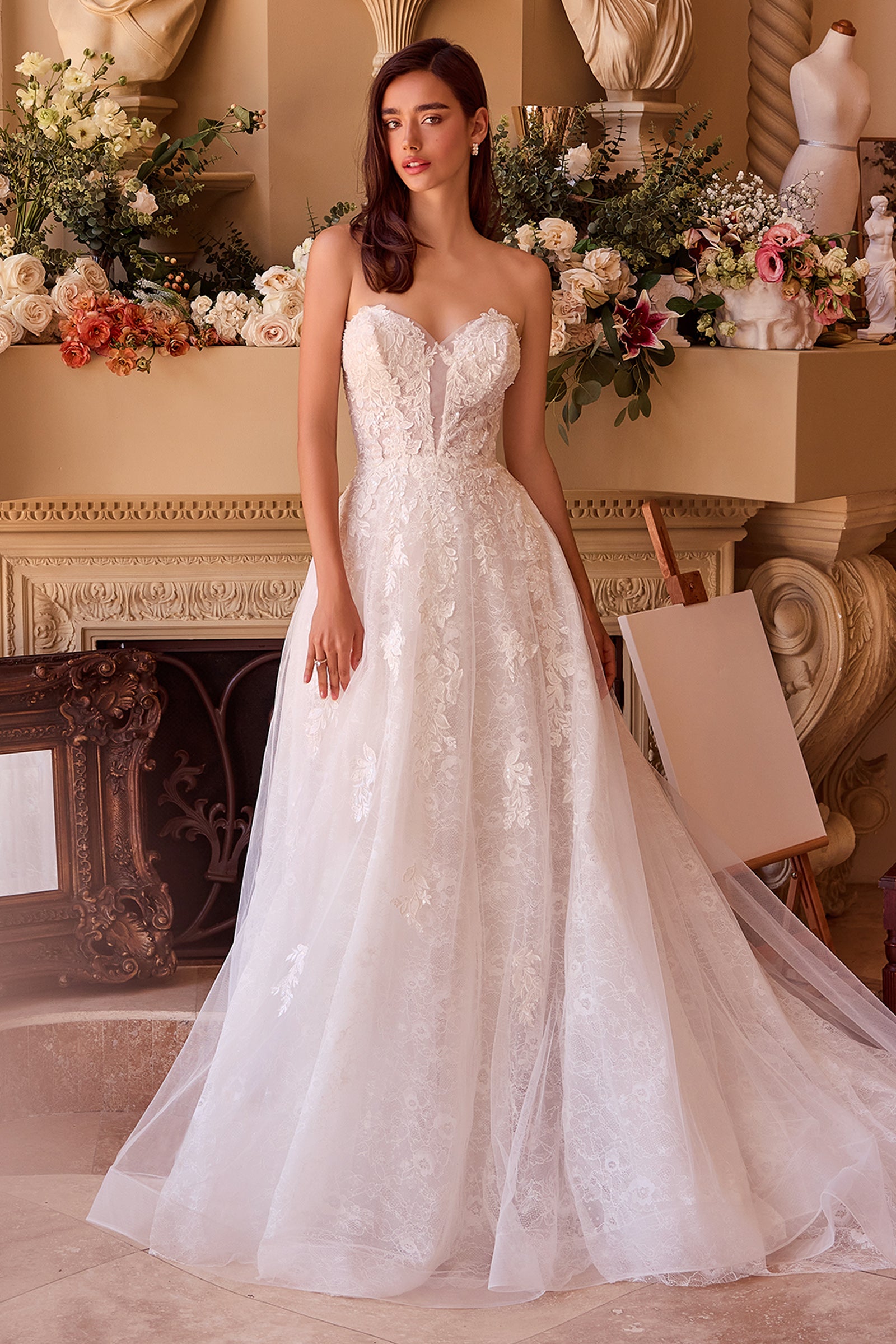 WL052 - Deep Sweetheart Strapless Bridal Ball Gown - Andrea & Leo-Vavasi