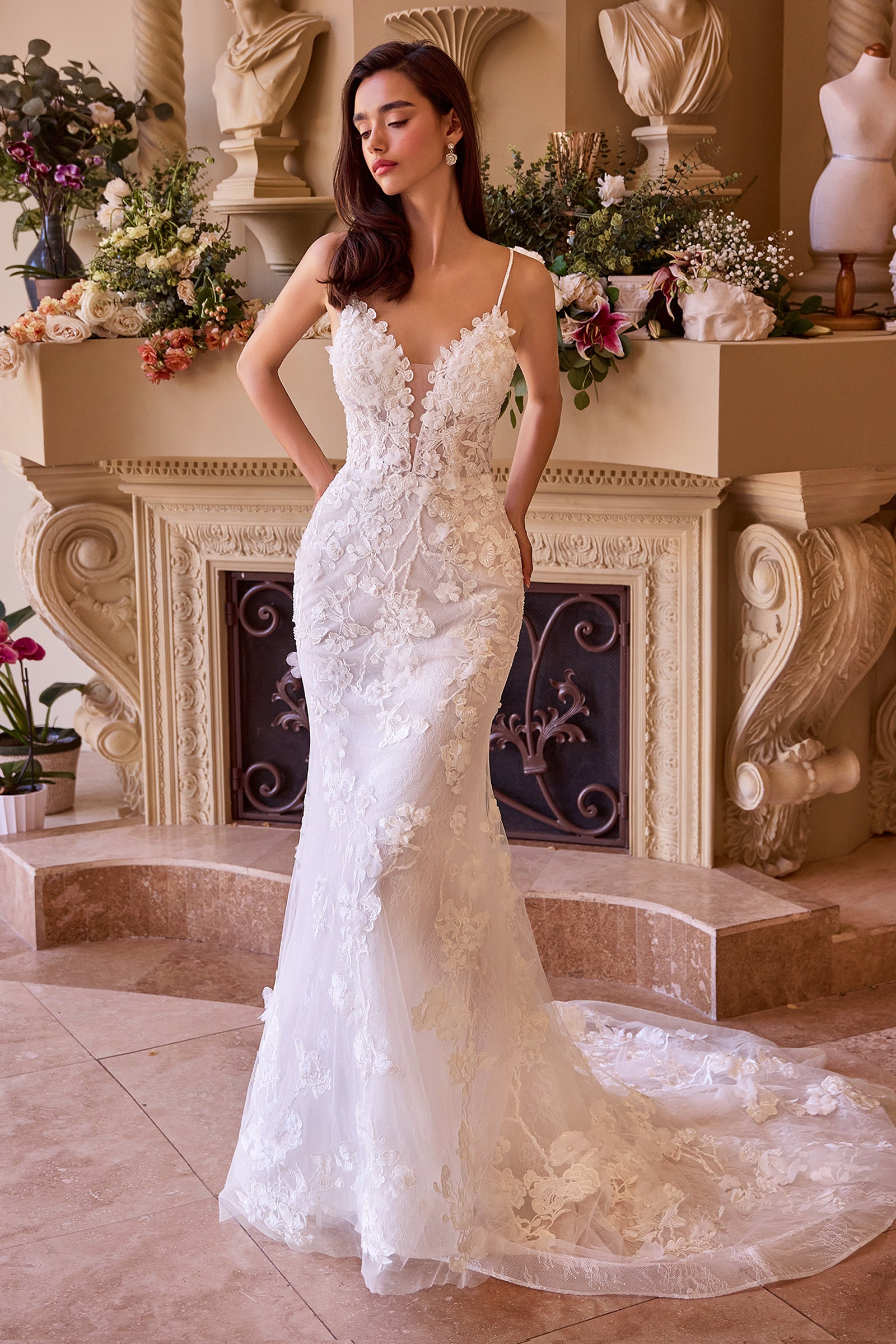 WL053 - Fitted Lace Wedding Gown - Andrea & Leo-Vavasi