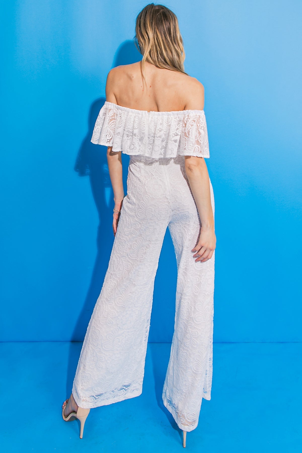 FATE INTERVENES WHITE LACE JUMPSUIT-Vavasi