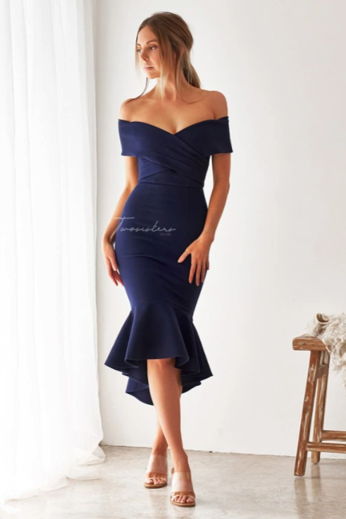 Brienne Dress - NAVY-Vavasi