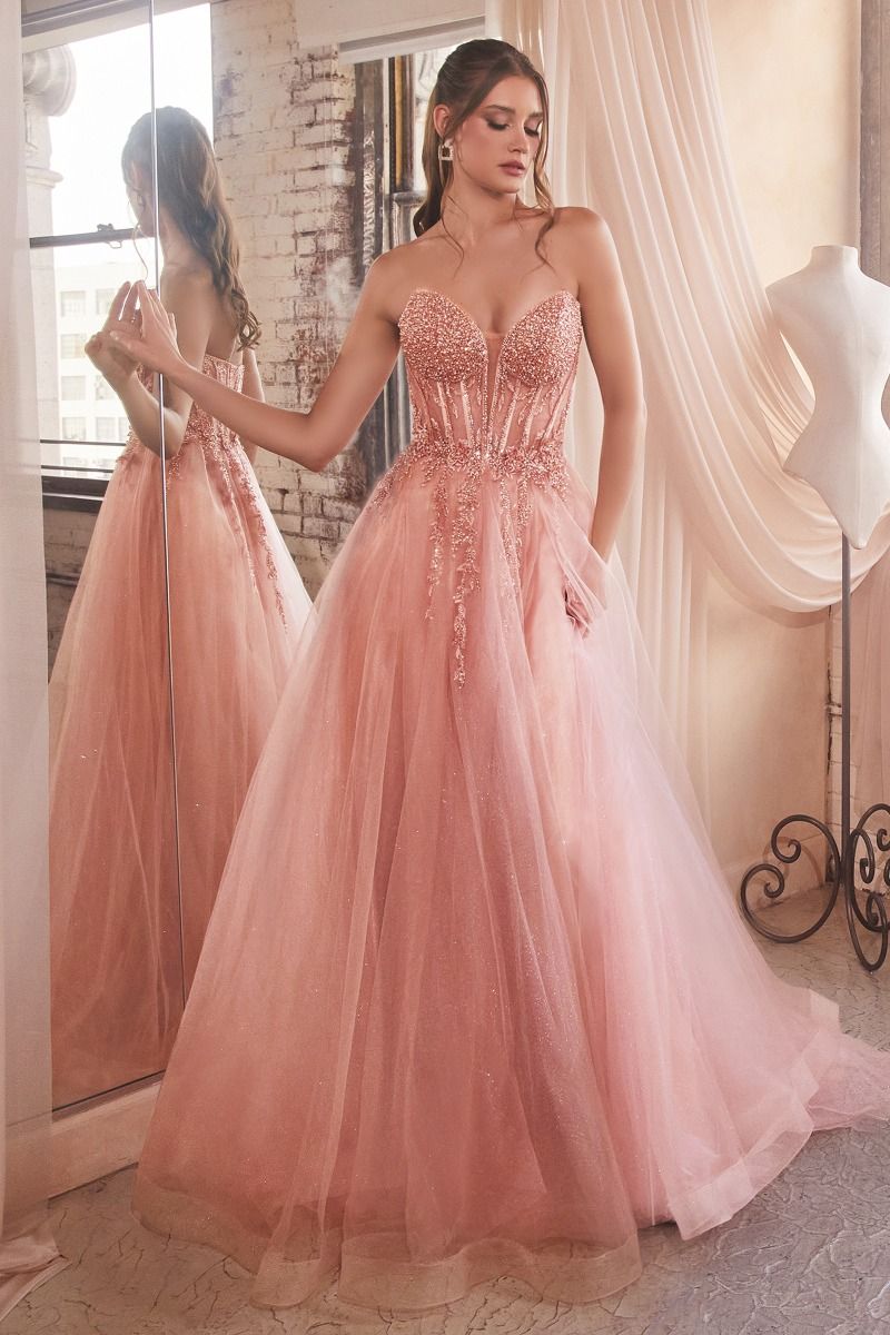 MARISOL GOWN - STRAPLESS LAYERED TULLE BALL GOWN-Vavasi
