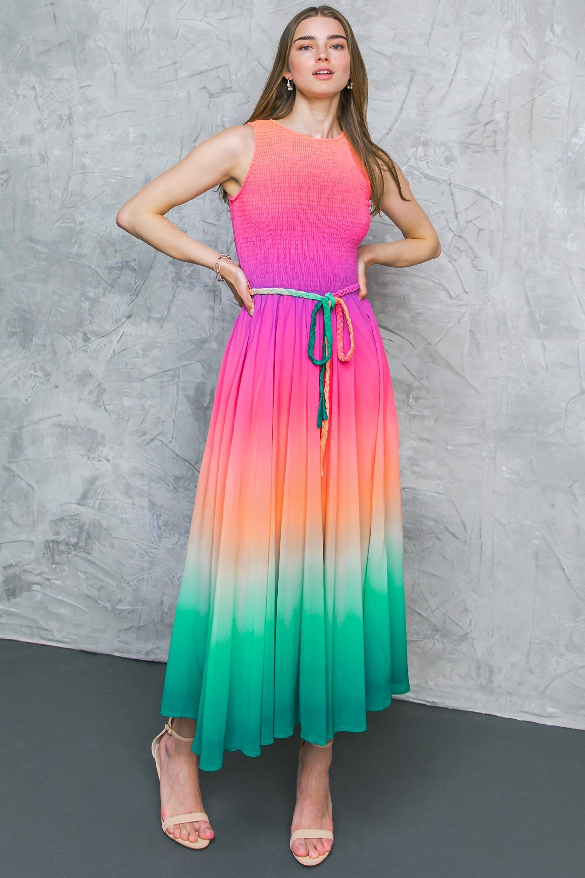 CATER TO YOU MULTI COLOR MIDI DRESS-Vavasi