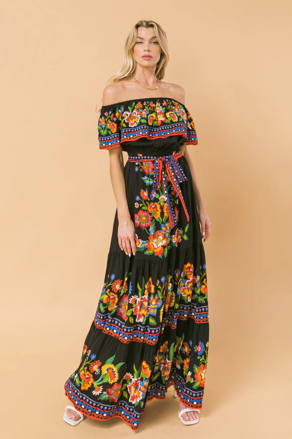 POETIC LOVE PRINT MAXI DRESS-Vavasi