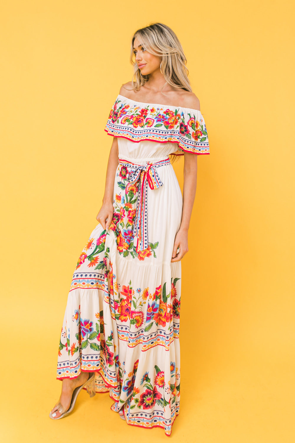 POETIC LOVE PRINT MAXI DRESS-Vavasi