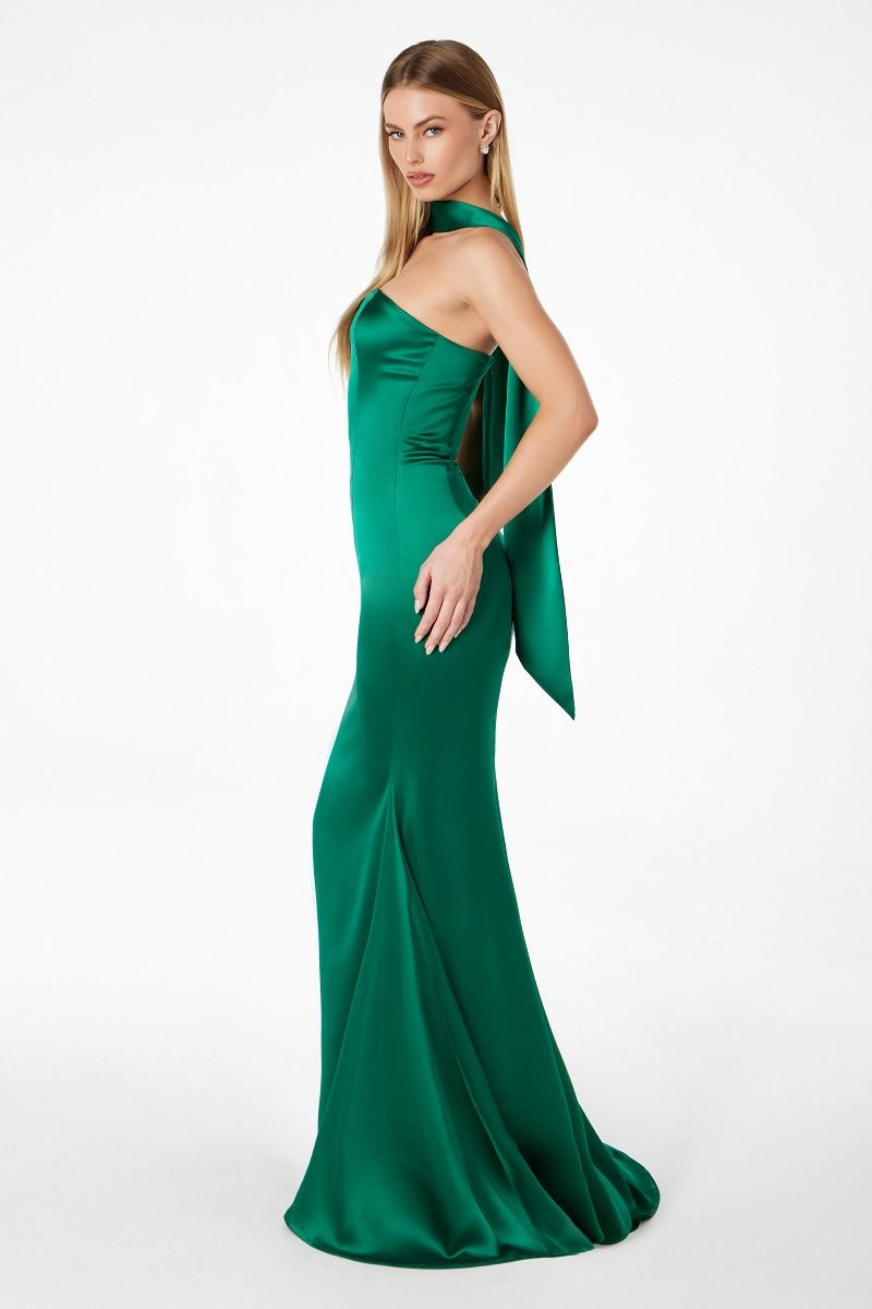 Brynn Maxi Dress - Strapless Fitted Satin Dress-Vavasi