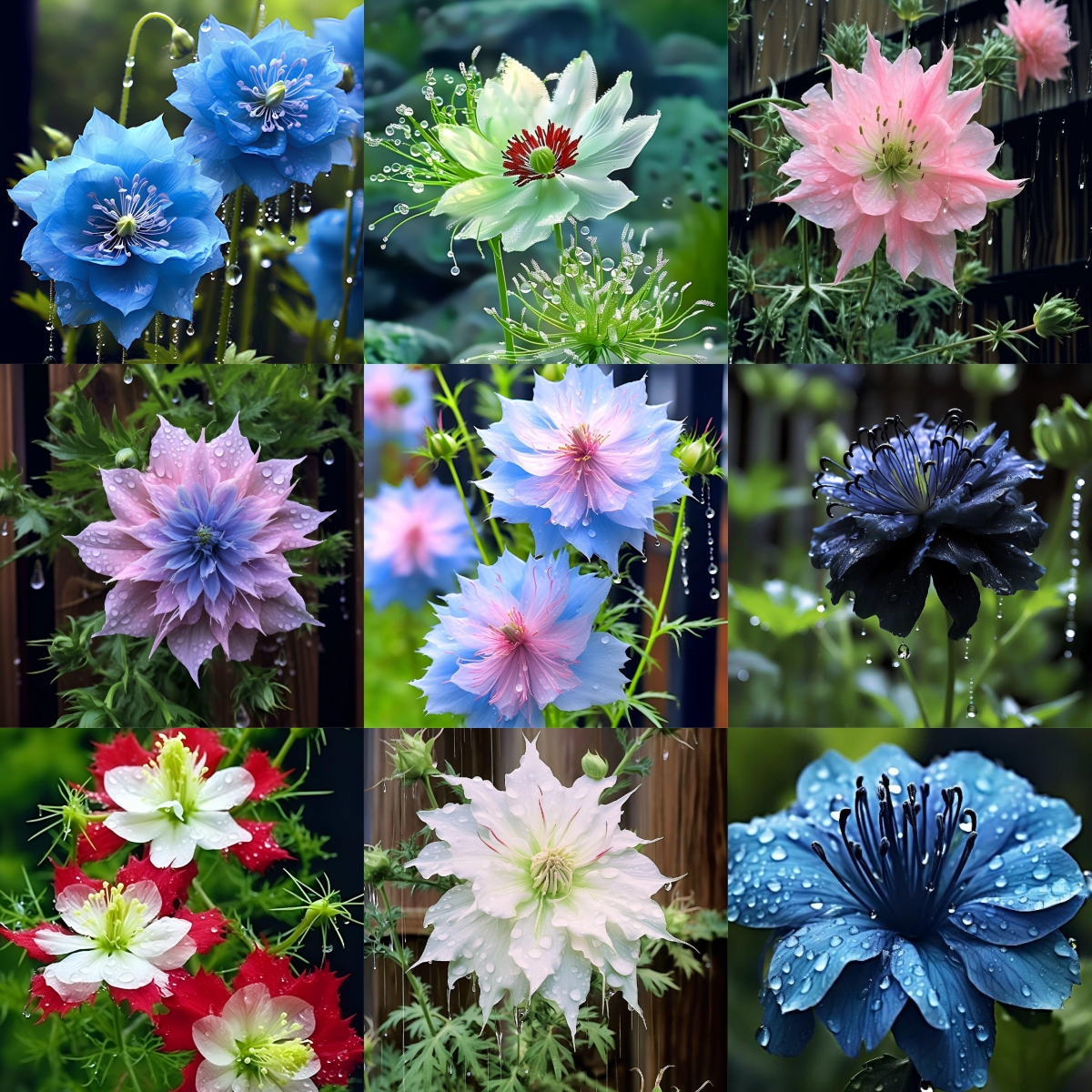 🌸✨ 2025 Neues Garten-Wunder: Rainbow Nigella – Die Blume aus einem Traum! 💫
